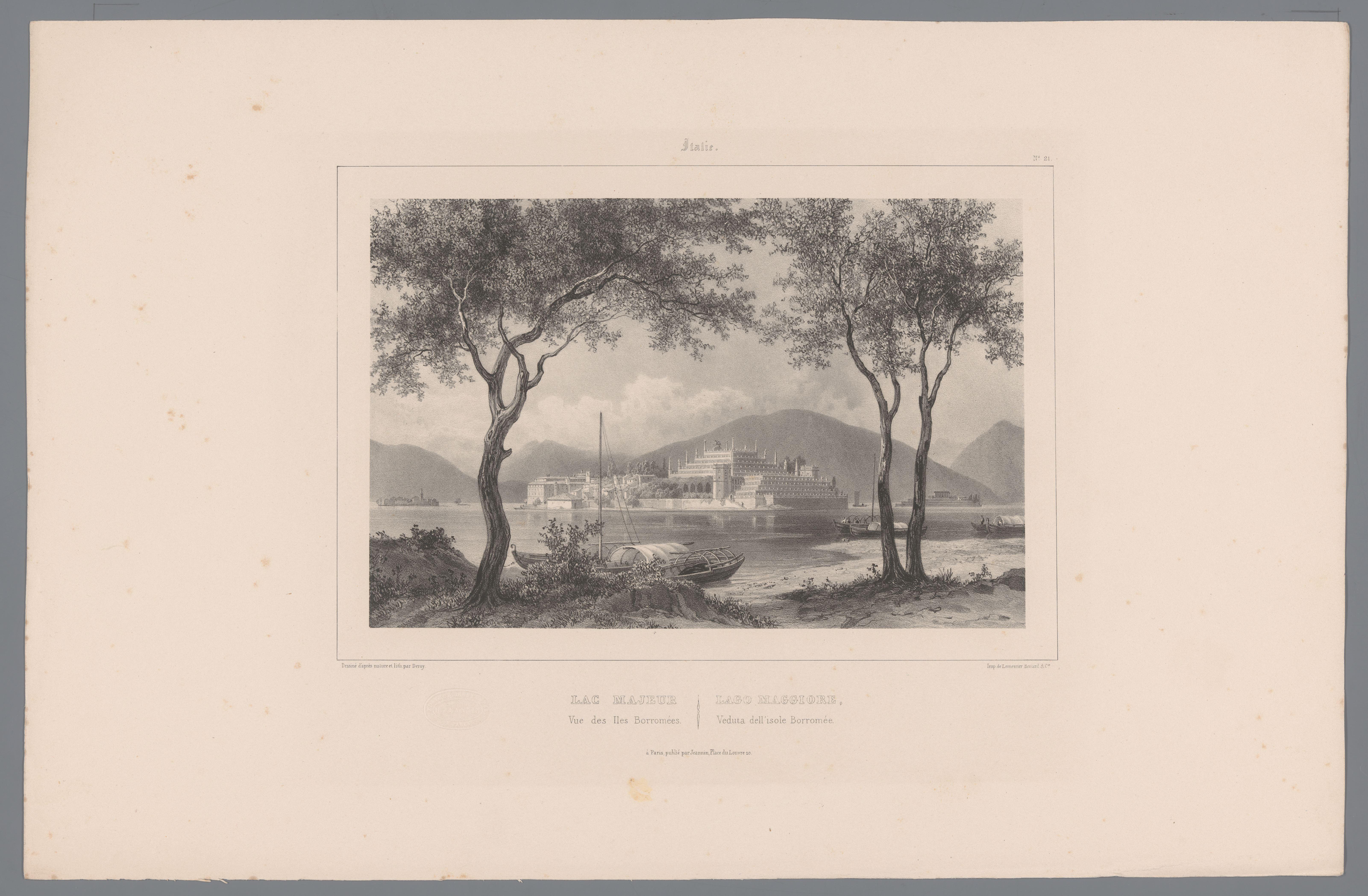 Zicht op de Borromeïsche Eilanden in het Lago Maggiore