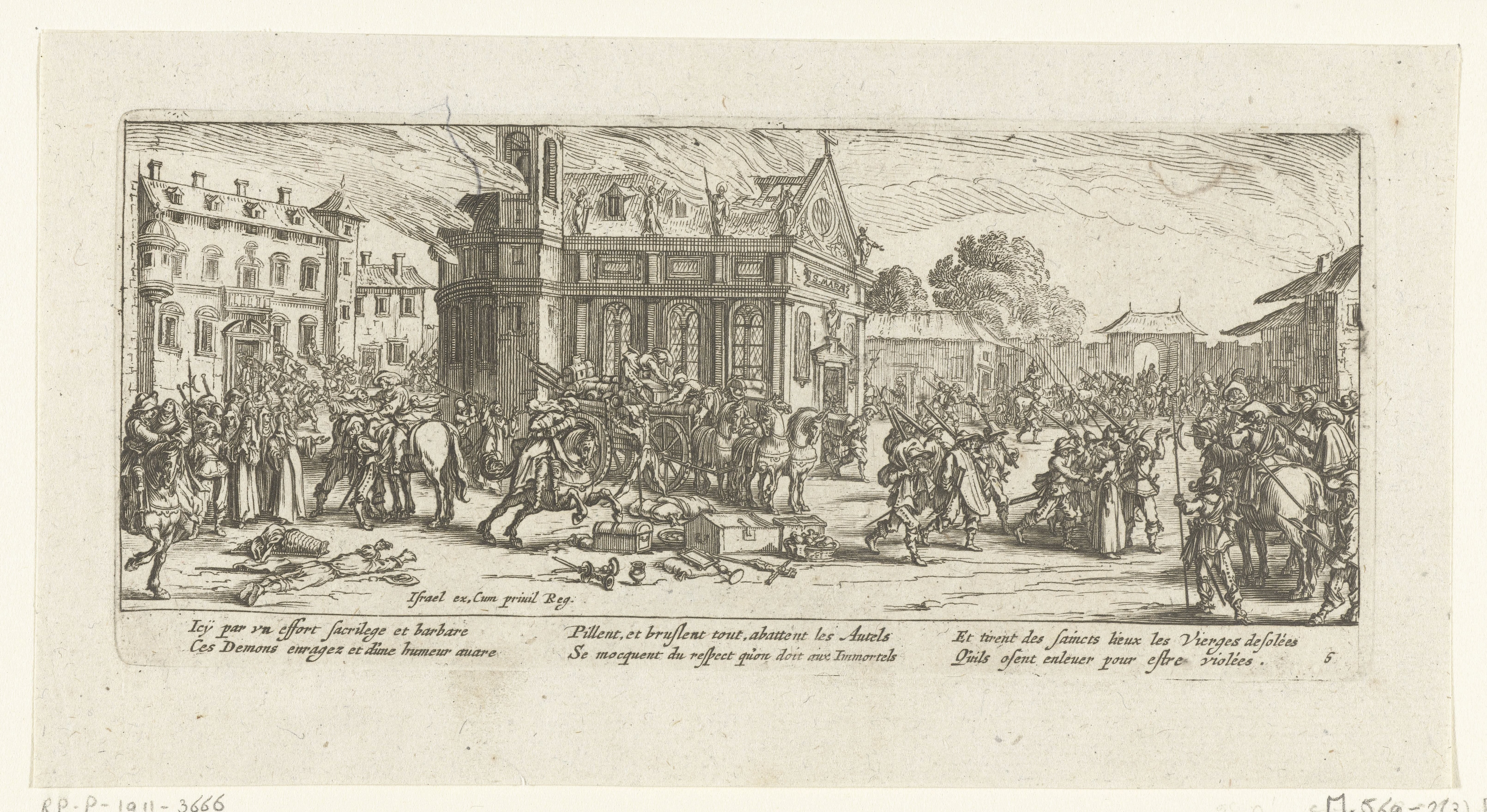 Soldaten plunderen een klooster