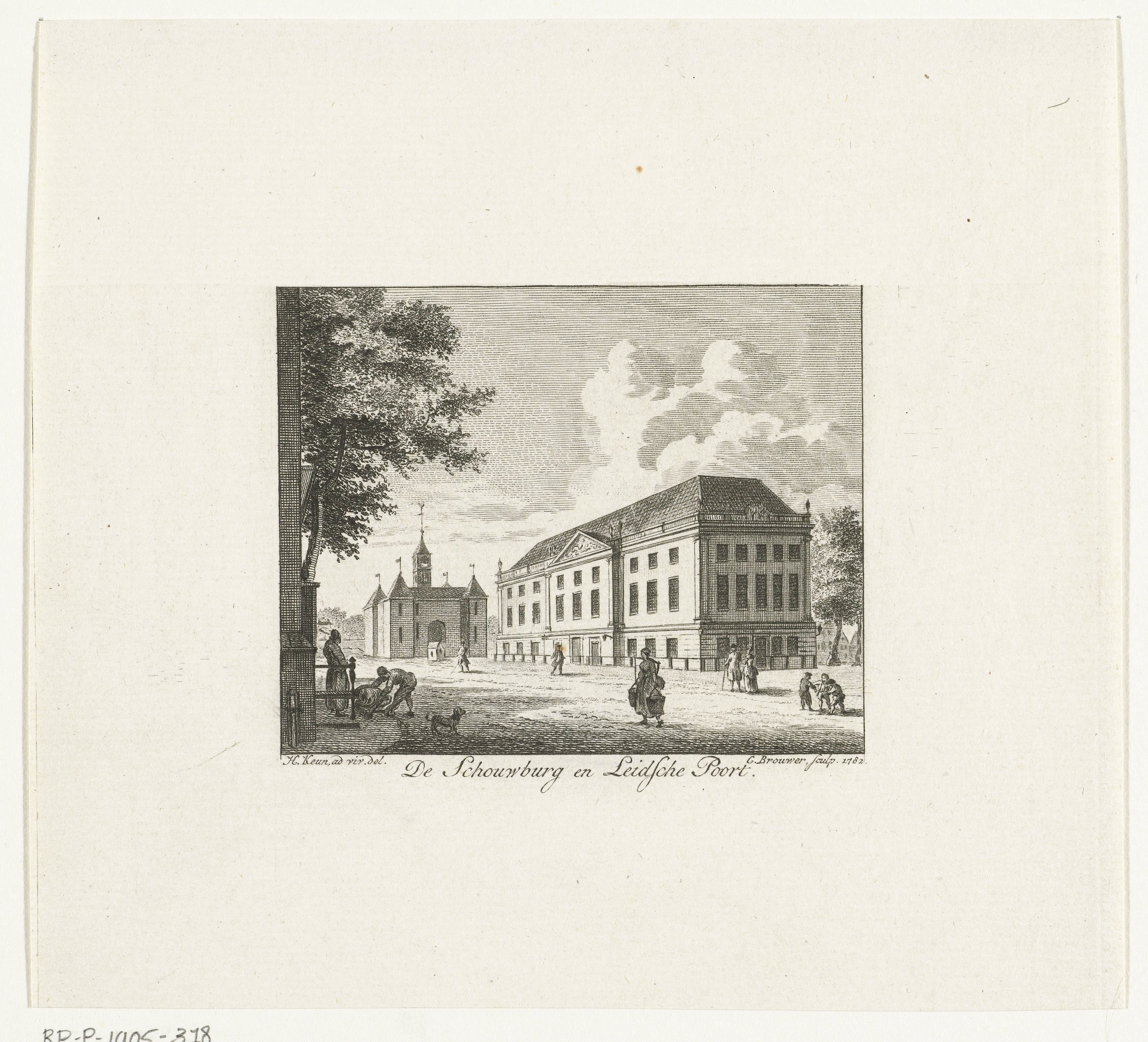 Schouwburg en de houten Leidsepoort aan het Leidseplein te Amsterdam