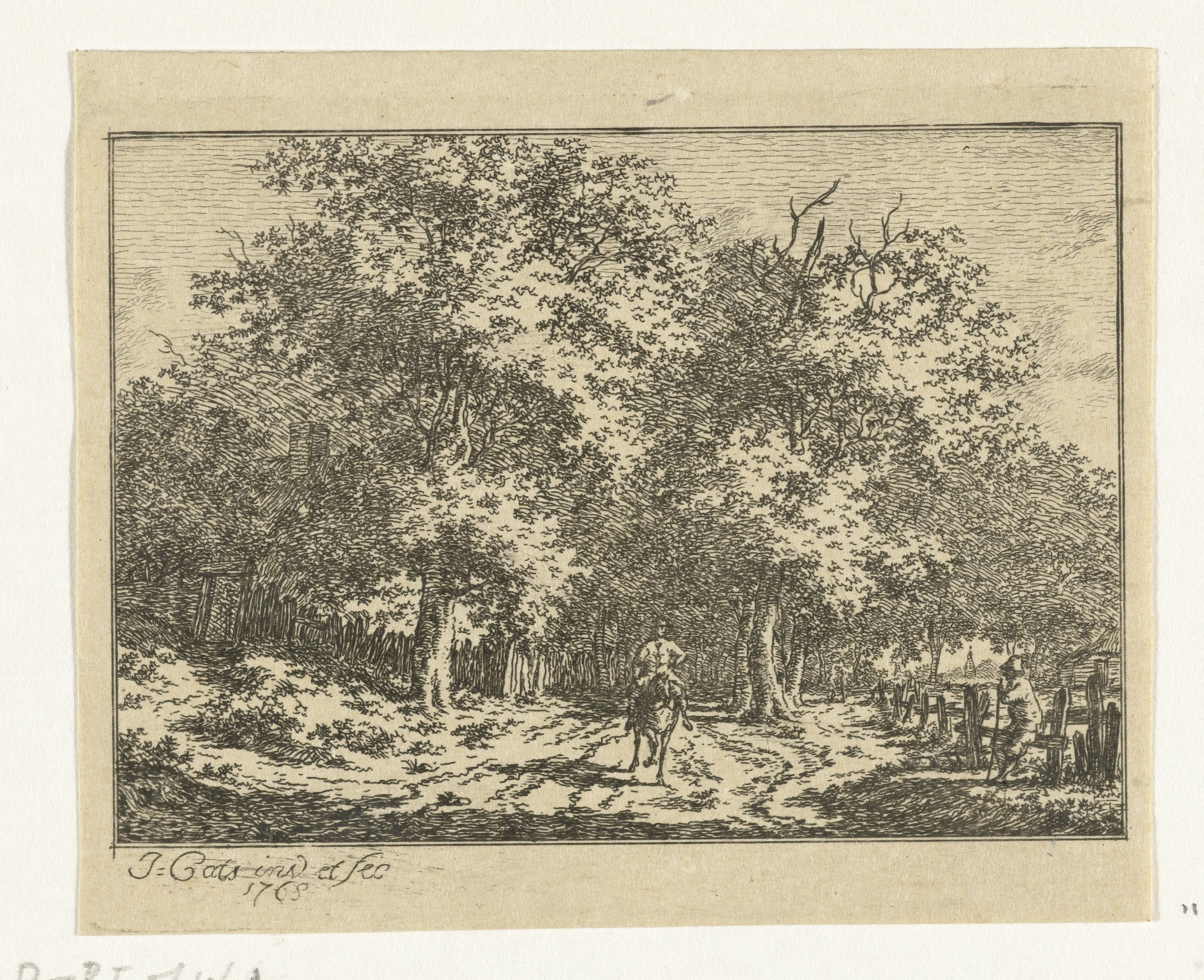 Landschap met ruiter