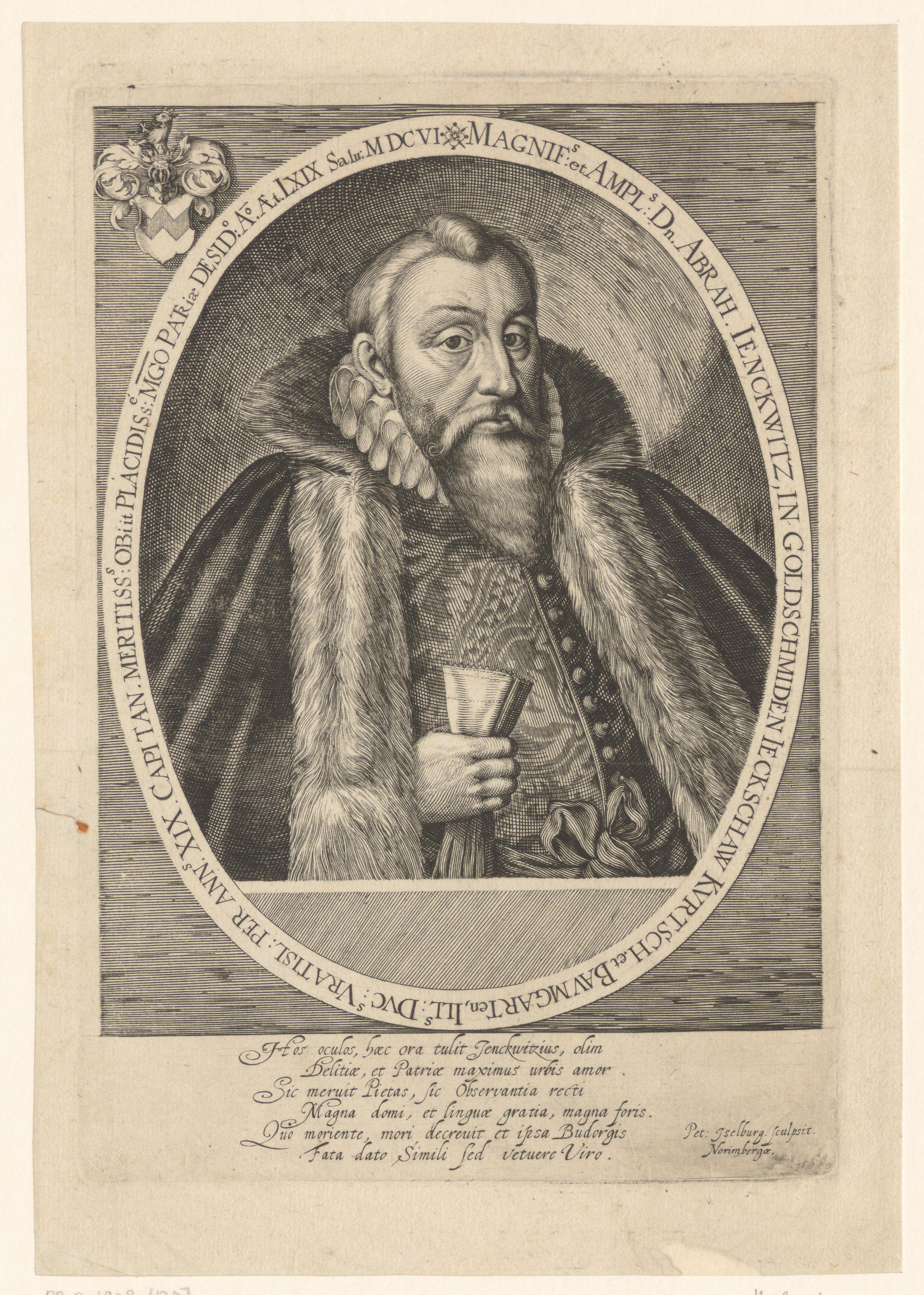 Portret van Abrahem Jenckwitz