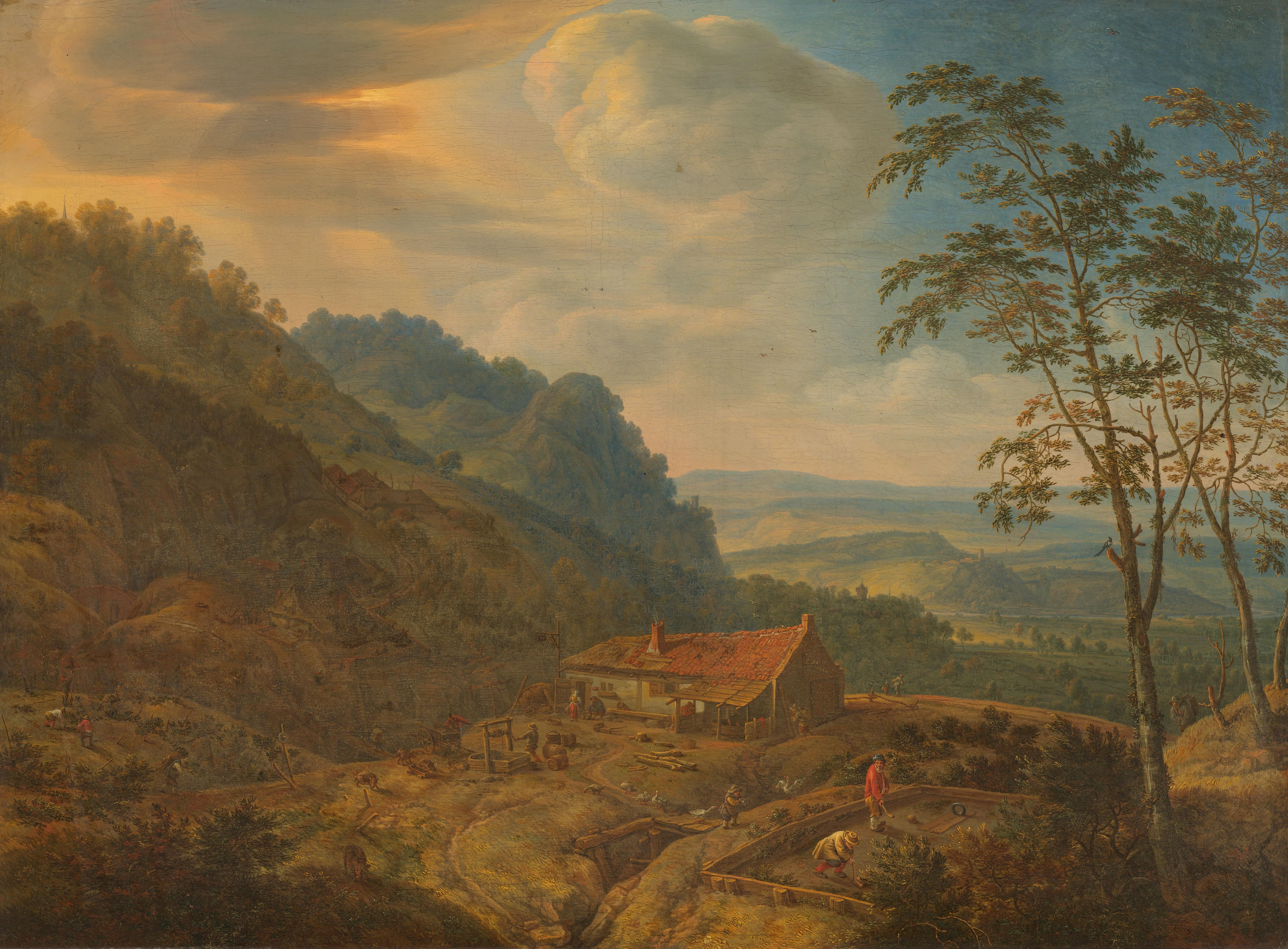 Mountainous Landscape with Farm