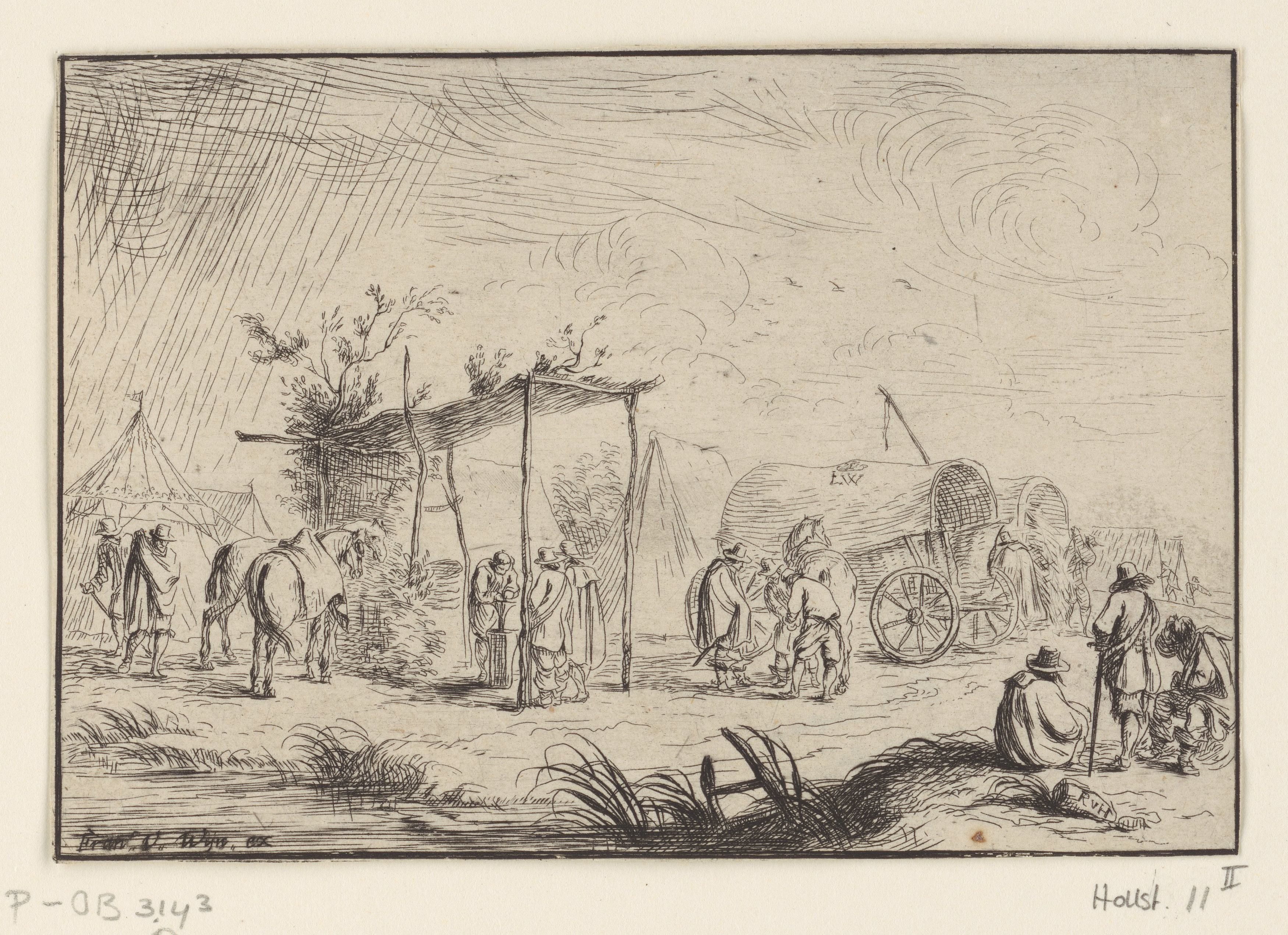 Hoefsmid in een kampement
