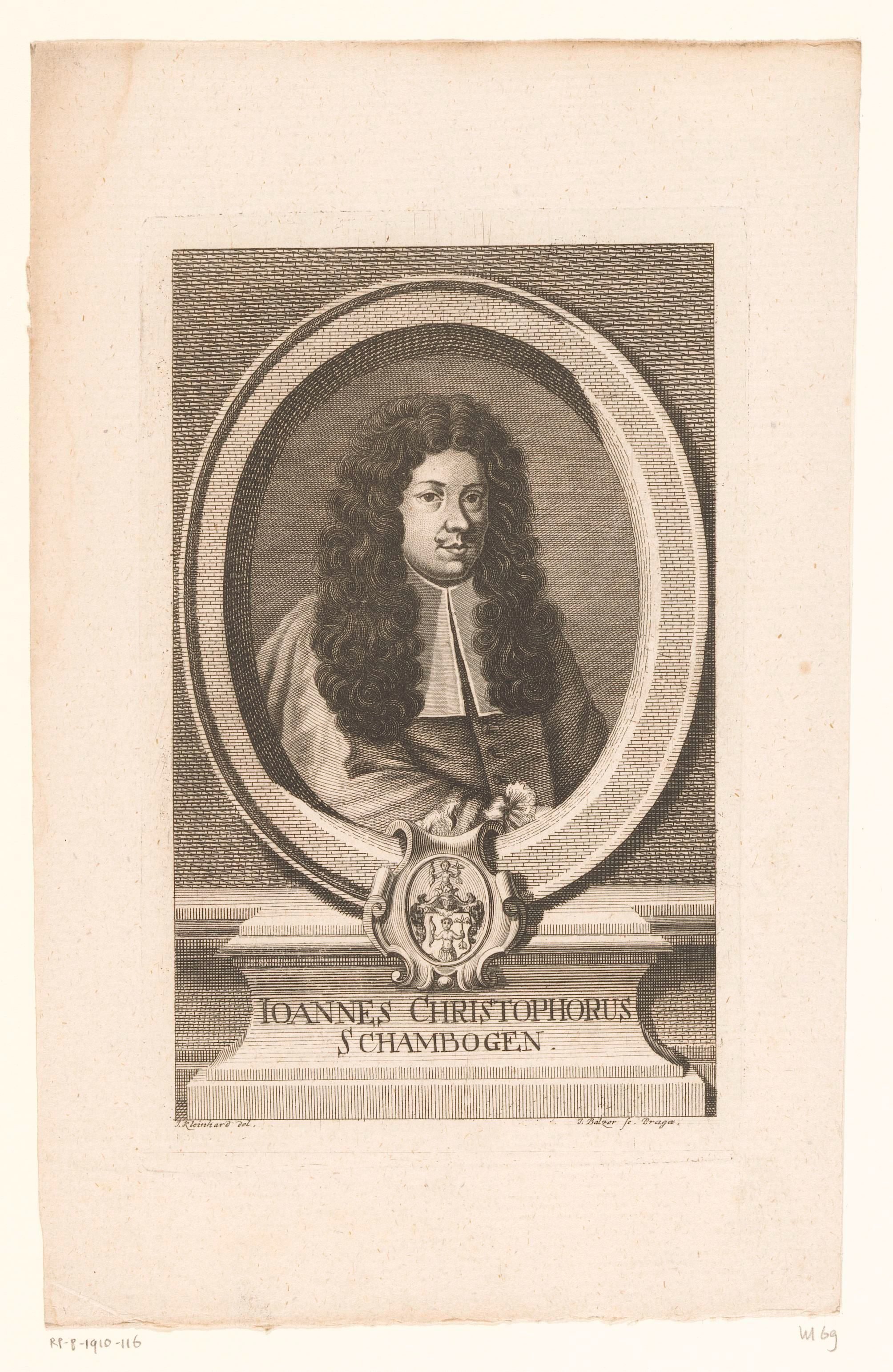 Portret van Johann Christoph Schambogen