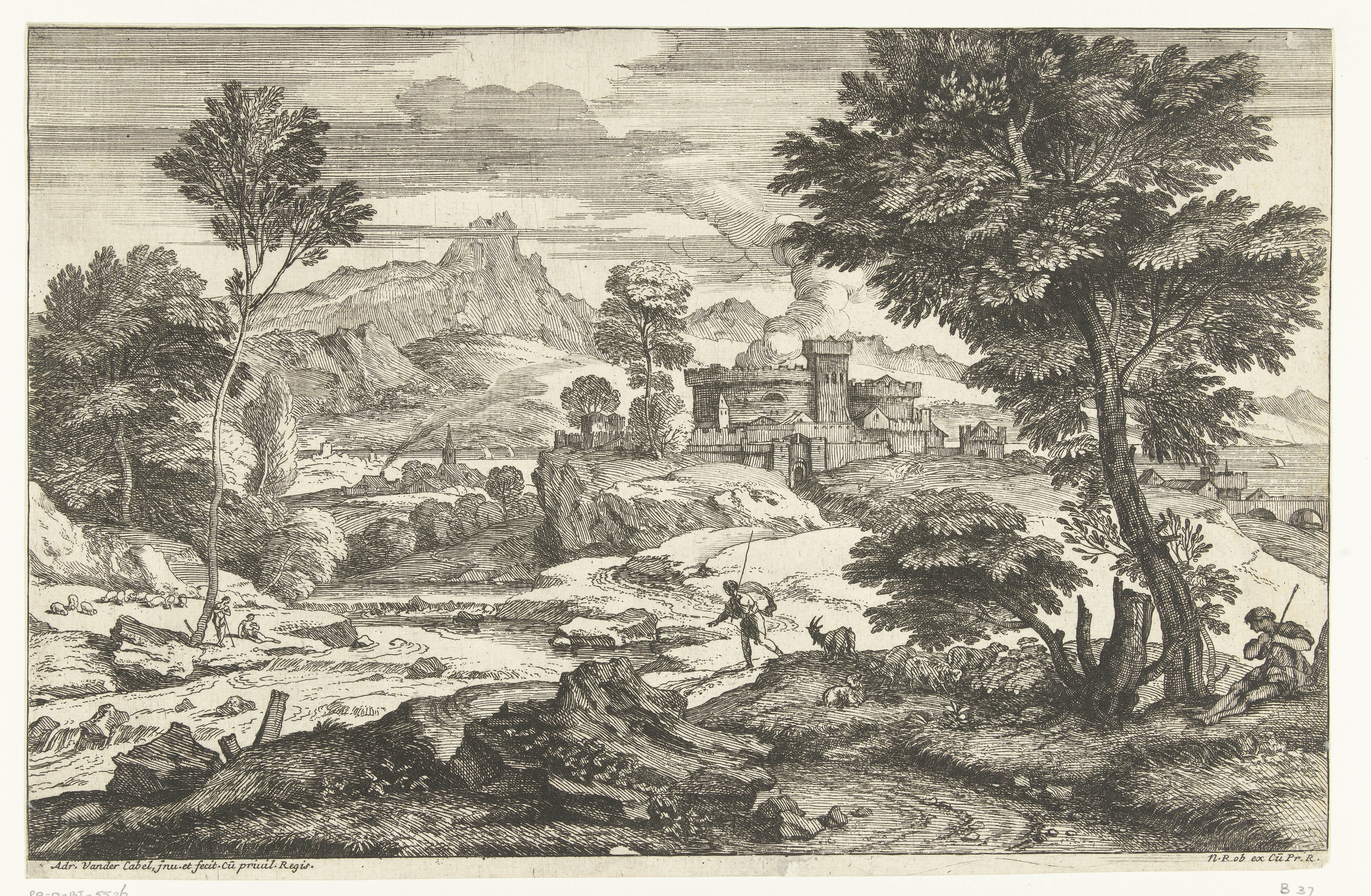 Landschap met herders