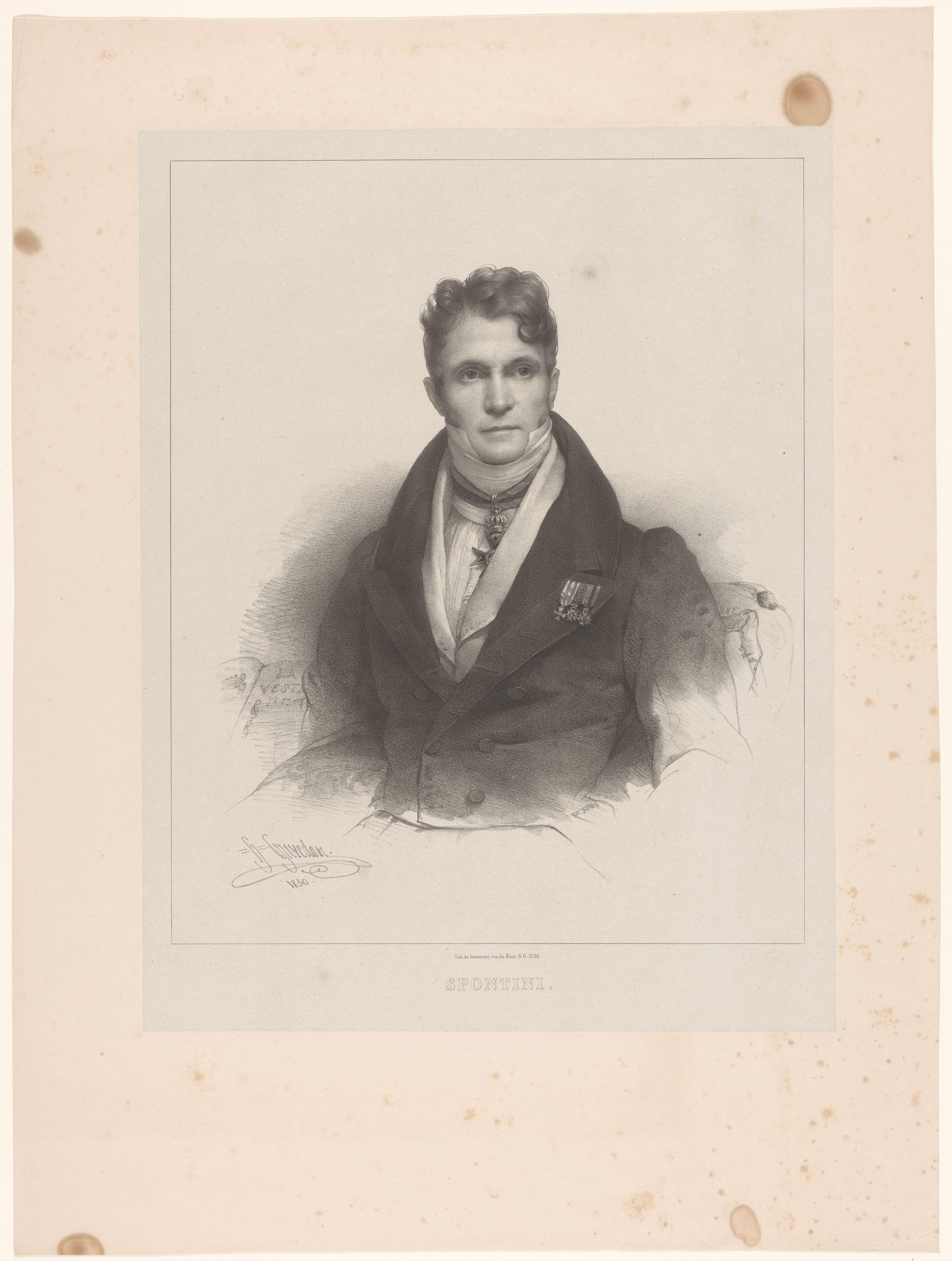 Portret van Gaspare Spontini