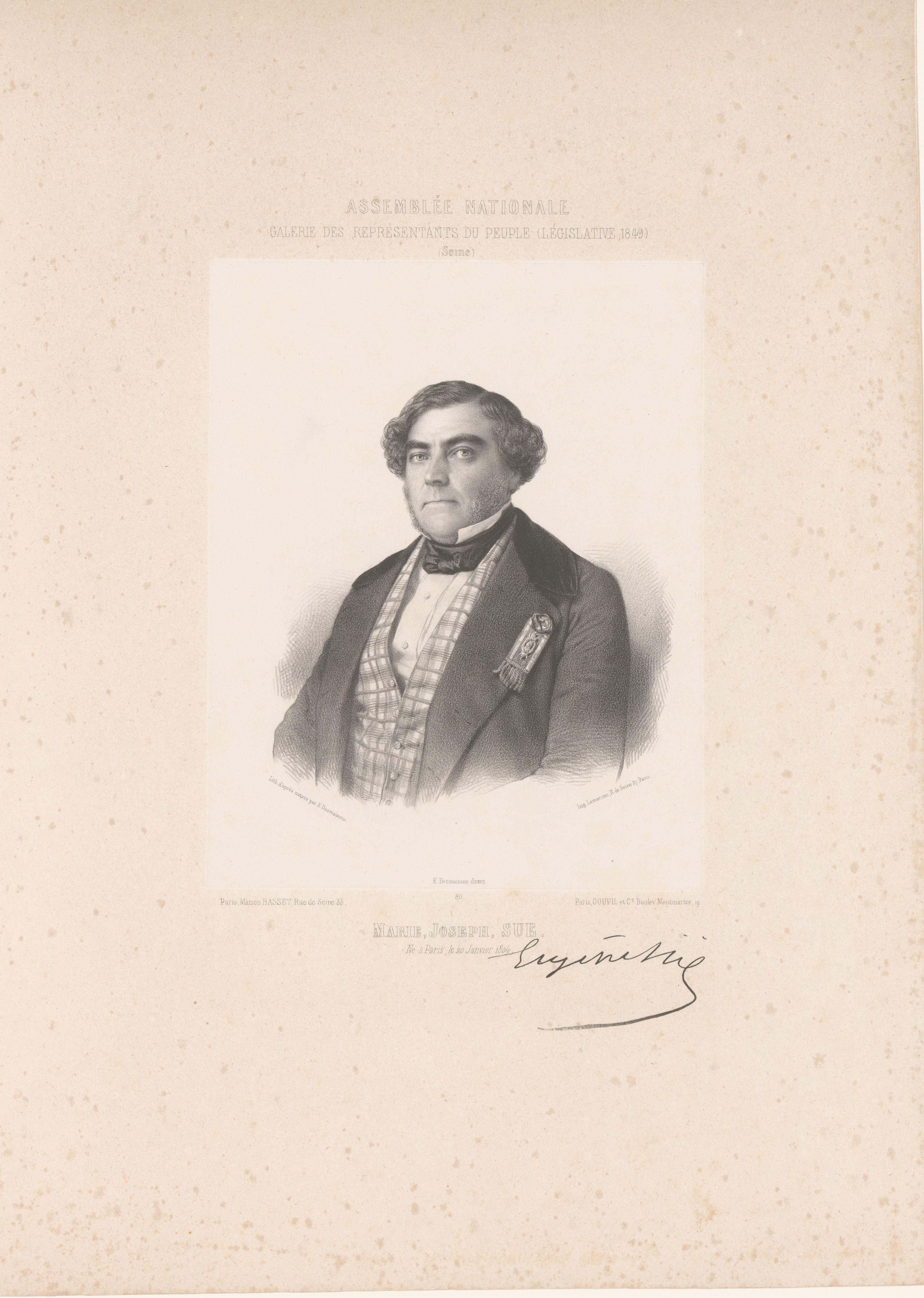 Portret van Eugène Sue