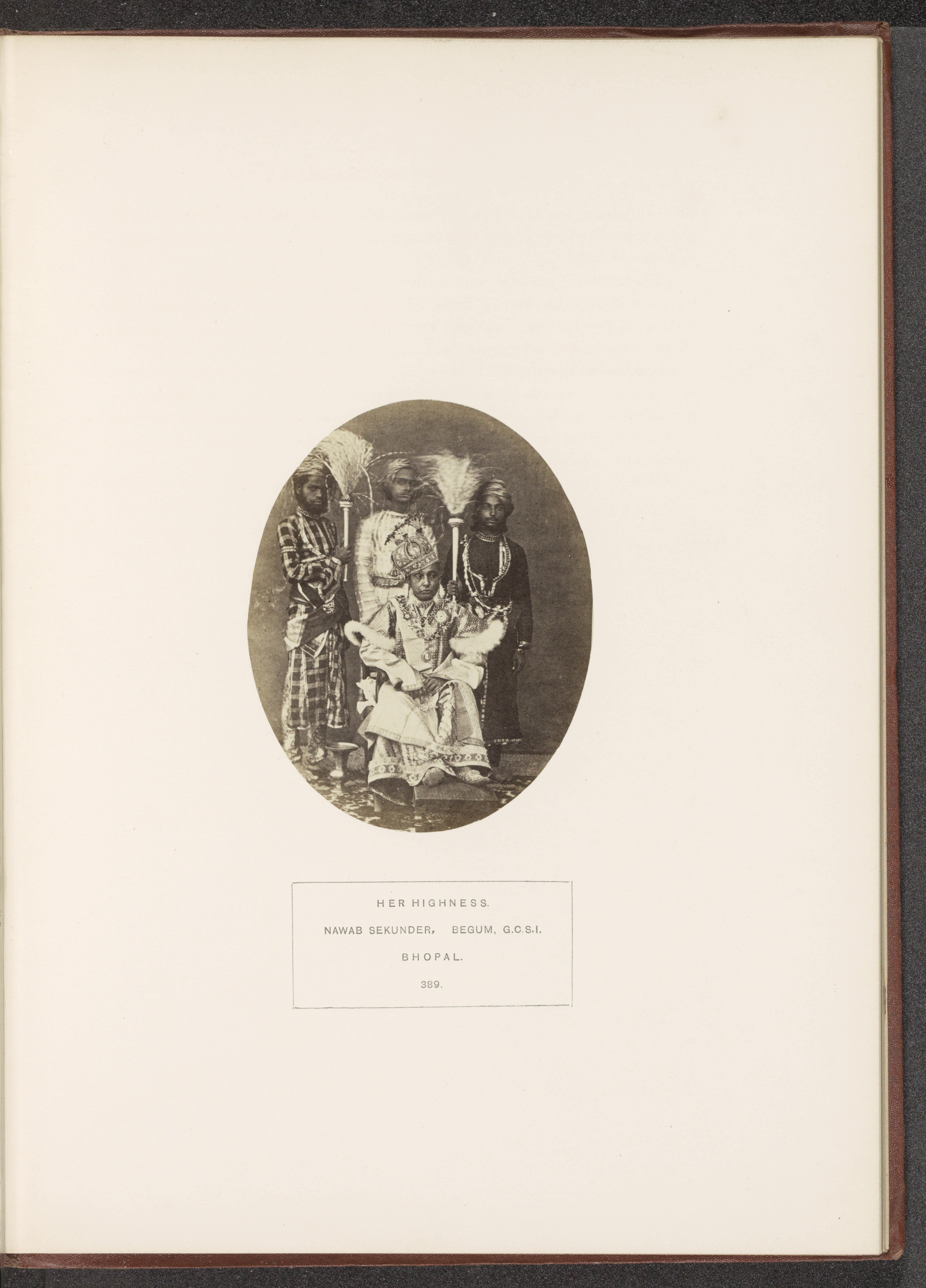 Portrat of Sekunder Begum, a queen of Bhopal, Madhya Pradesh, India