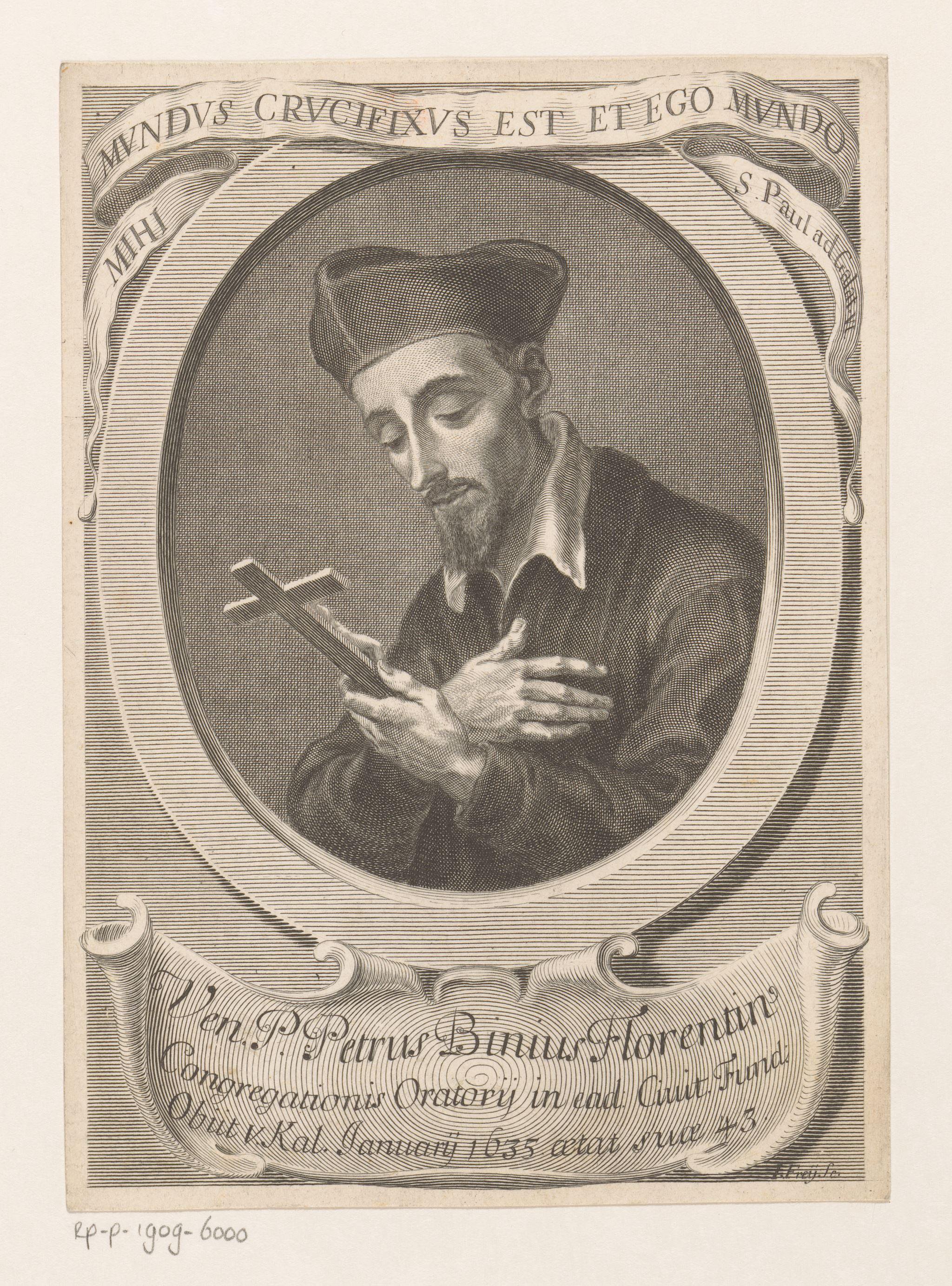 Portret van Pietro Bini op 43-jarige leeftijd