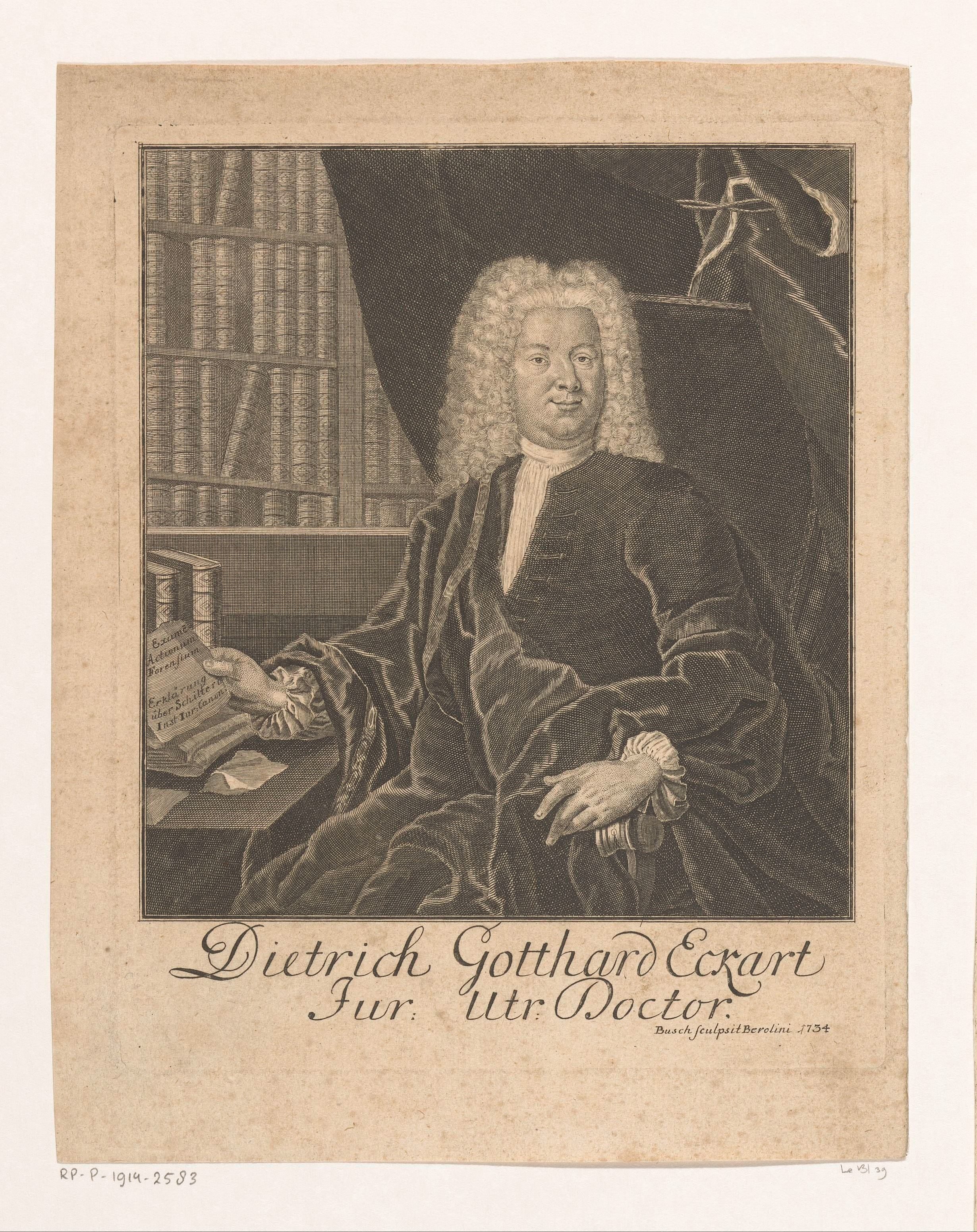 Portret van Dietrich Gotthard Eckard