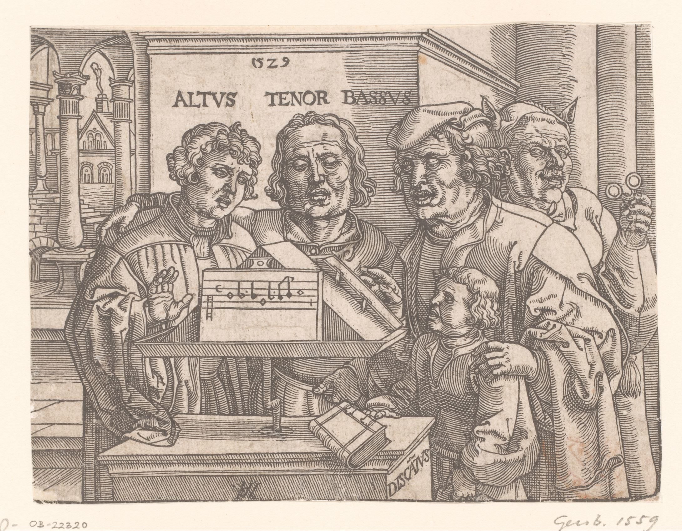 Male Quartet: Descant, Counter Tenor, Tenor, Bass, with Jester