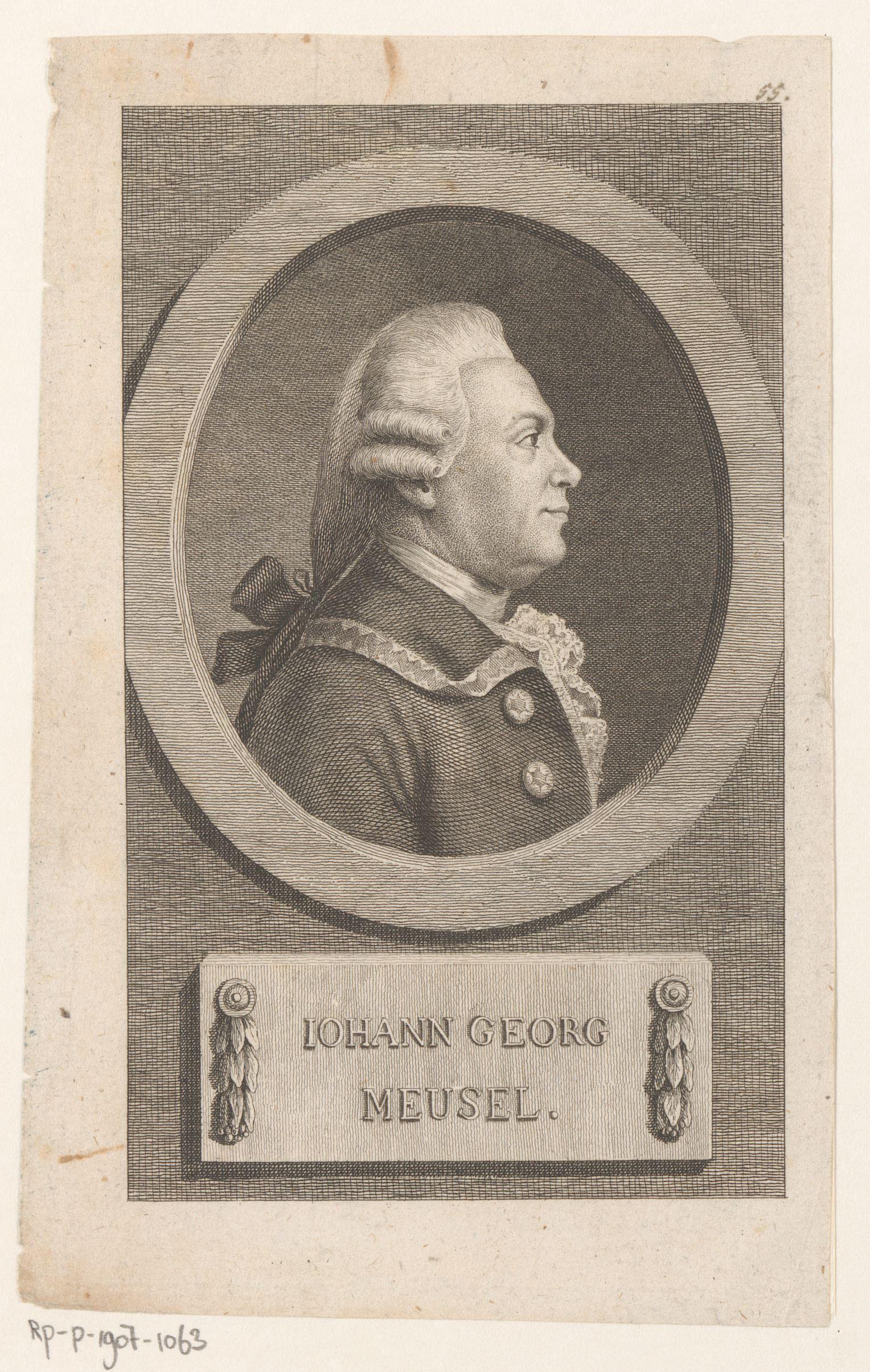 Portret van Johann Georg Meusel