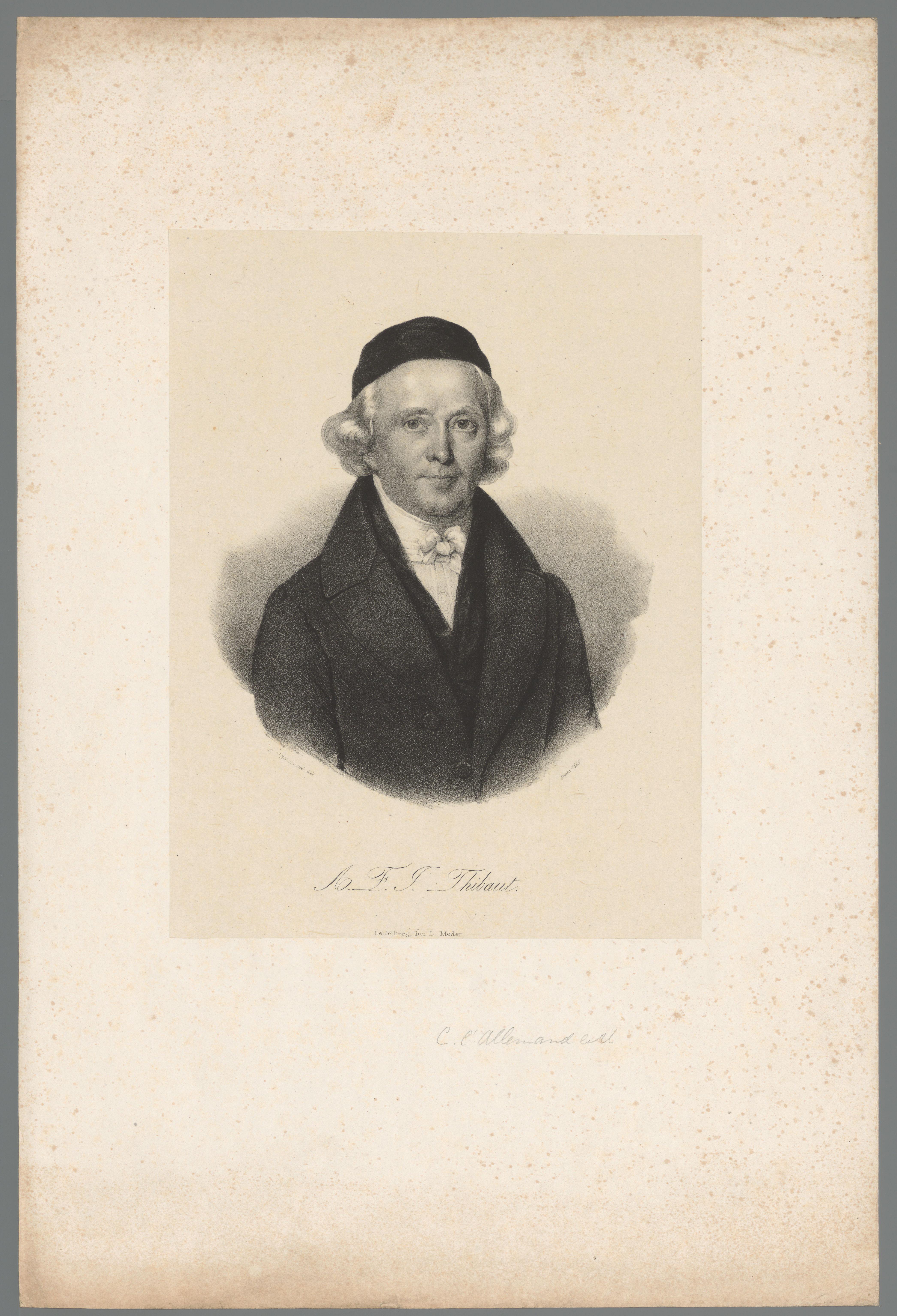 Portret van Anton Friedrich Justus Thibaut