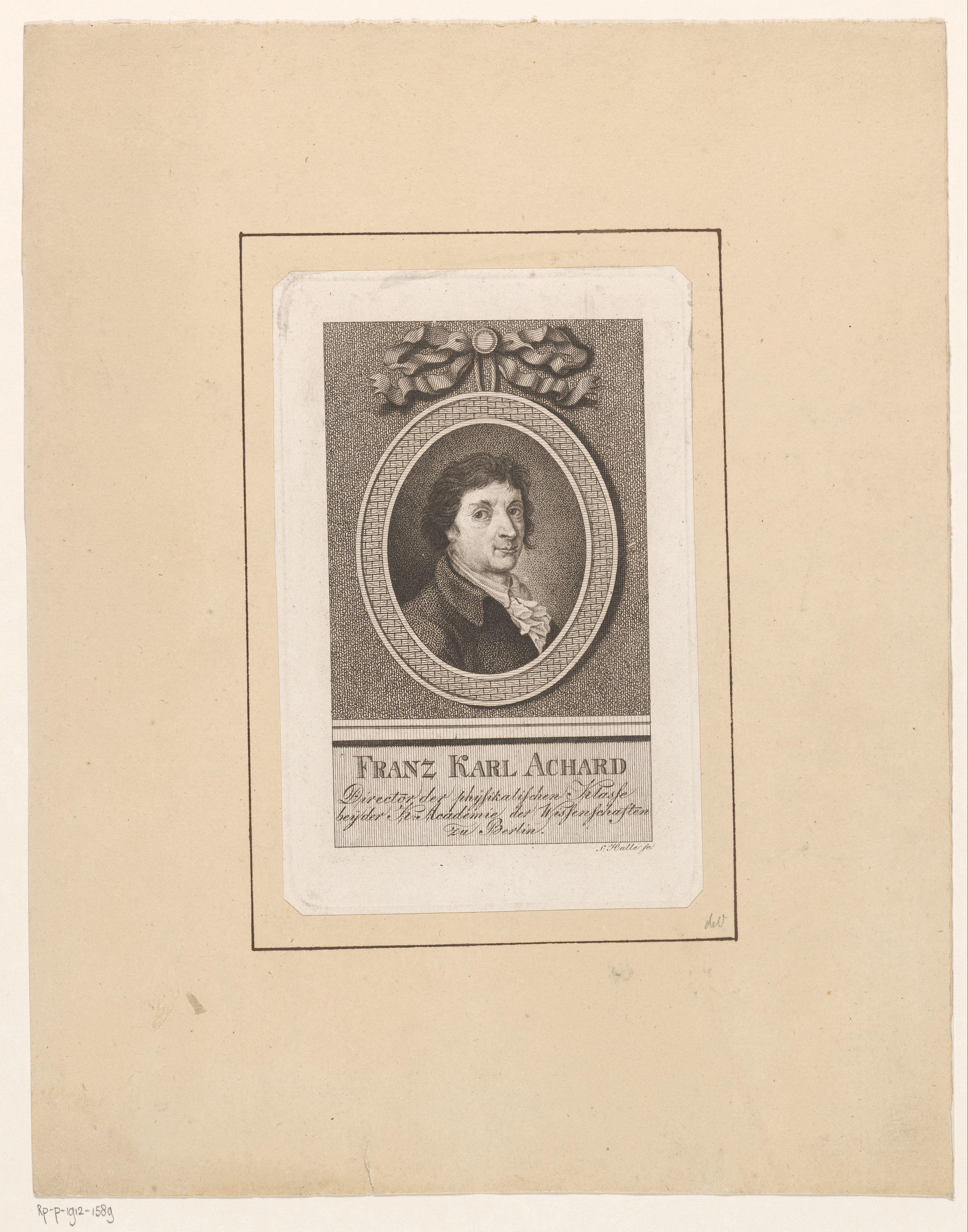 Portret van Franz Carl Achard