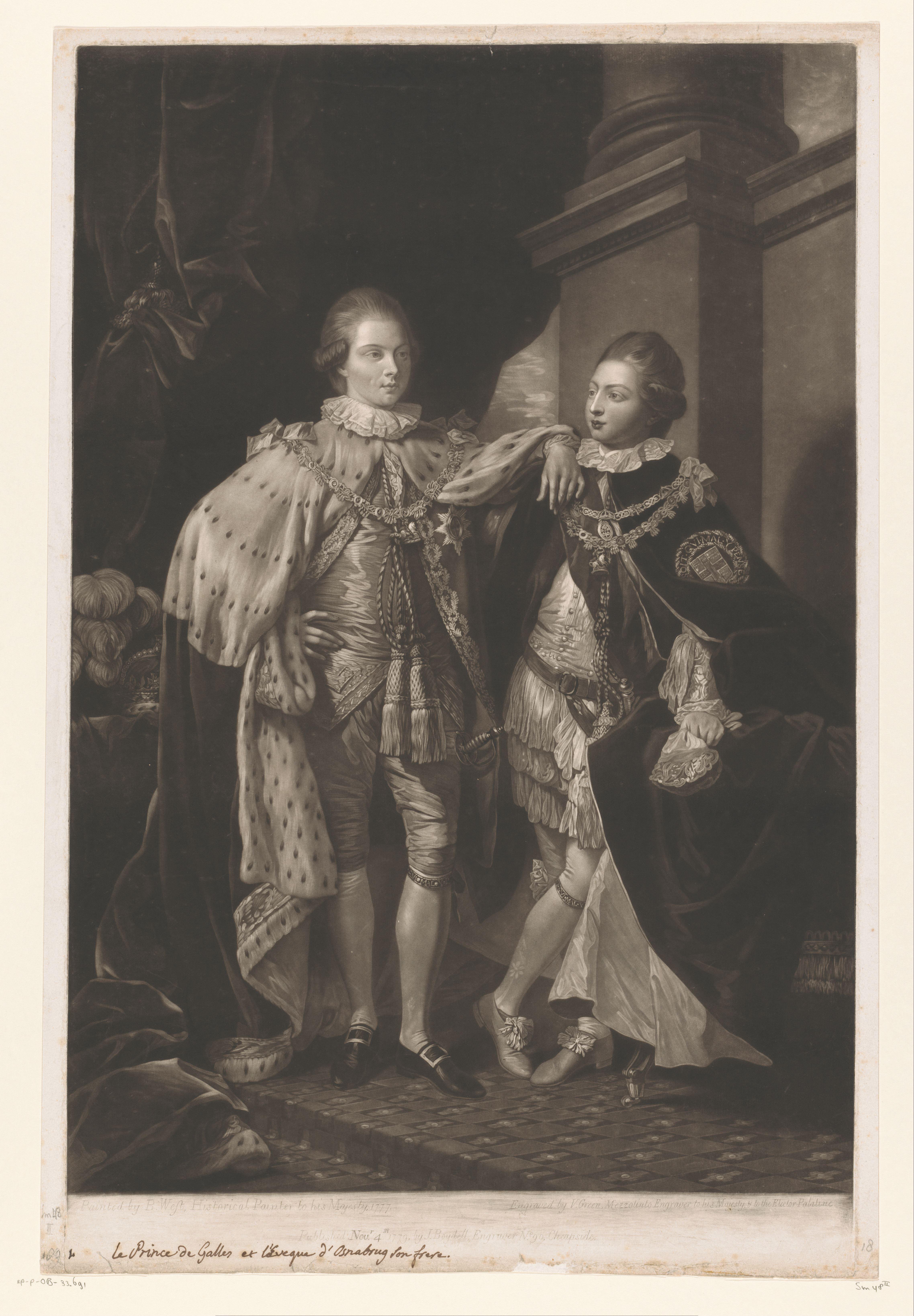 Portret van George IV en Frederik van York als kinderen