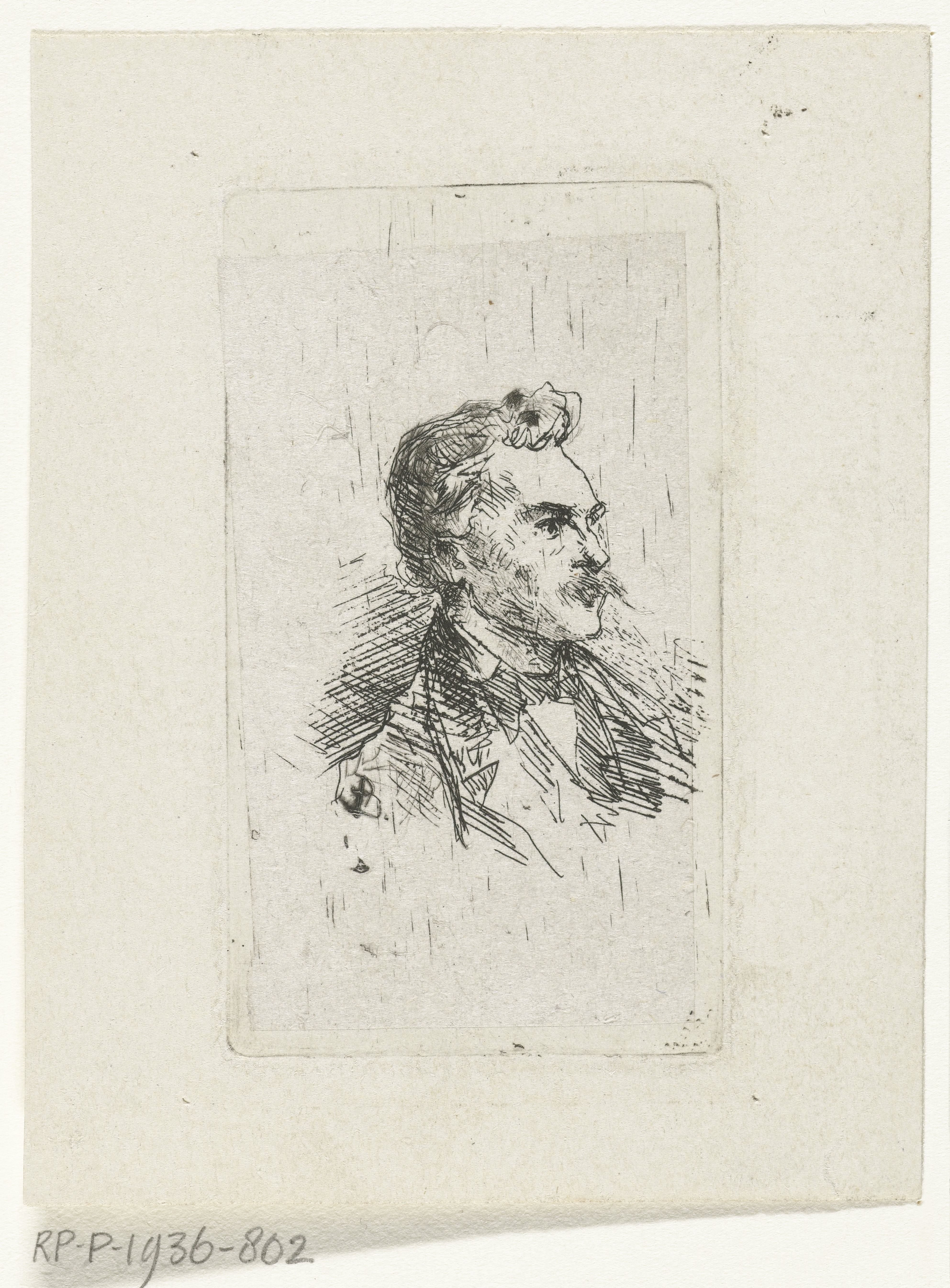 Portret van kunstenaar Frederik Hendrik Weissenbruch