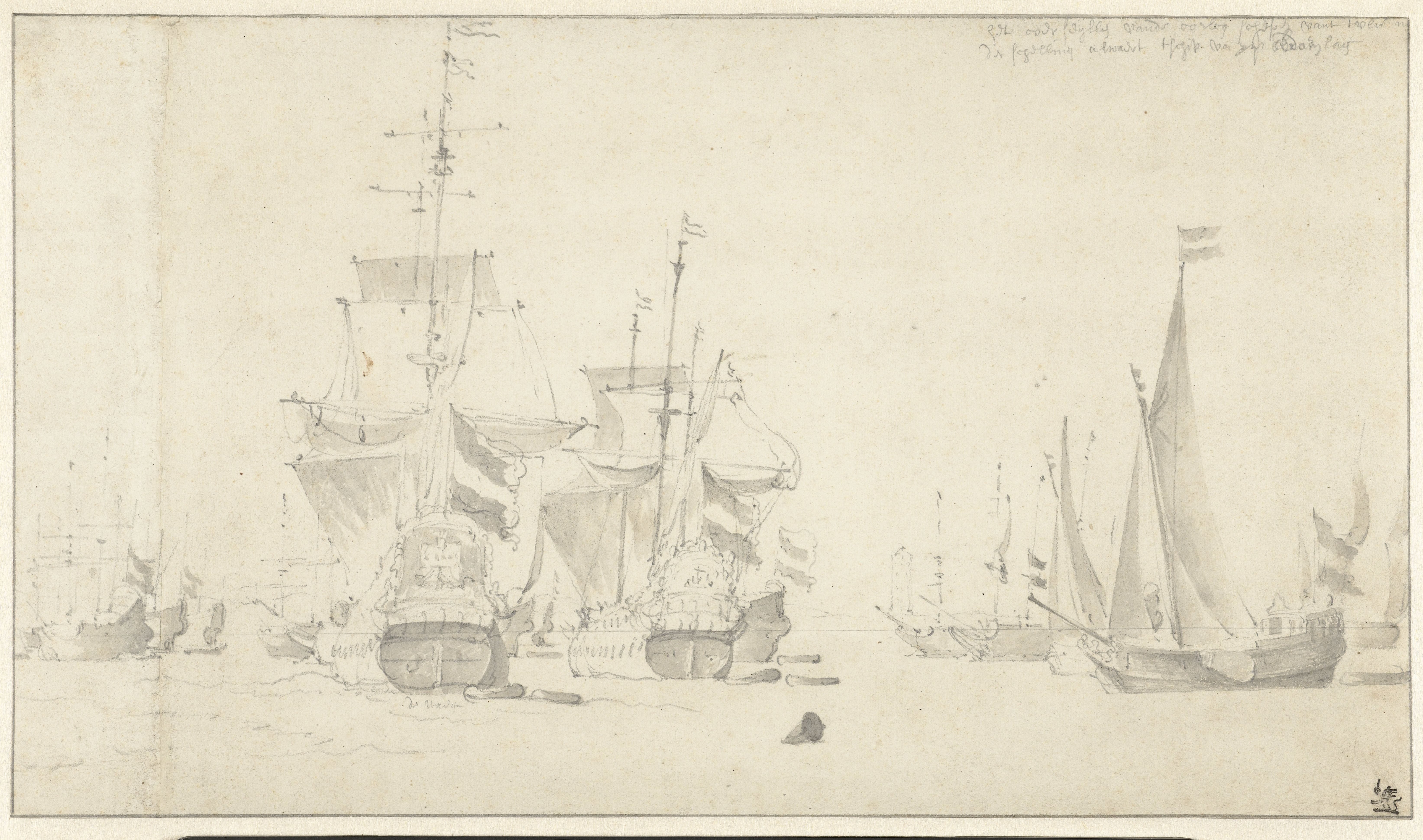 De Nederlandse vloot tussen Vlieland en Terschelling