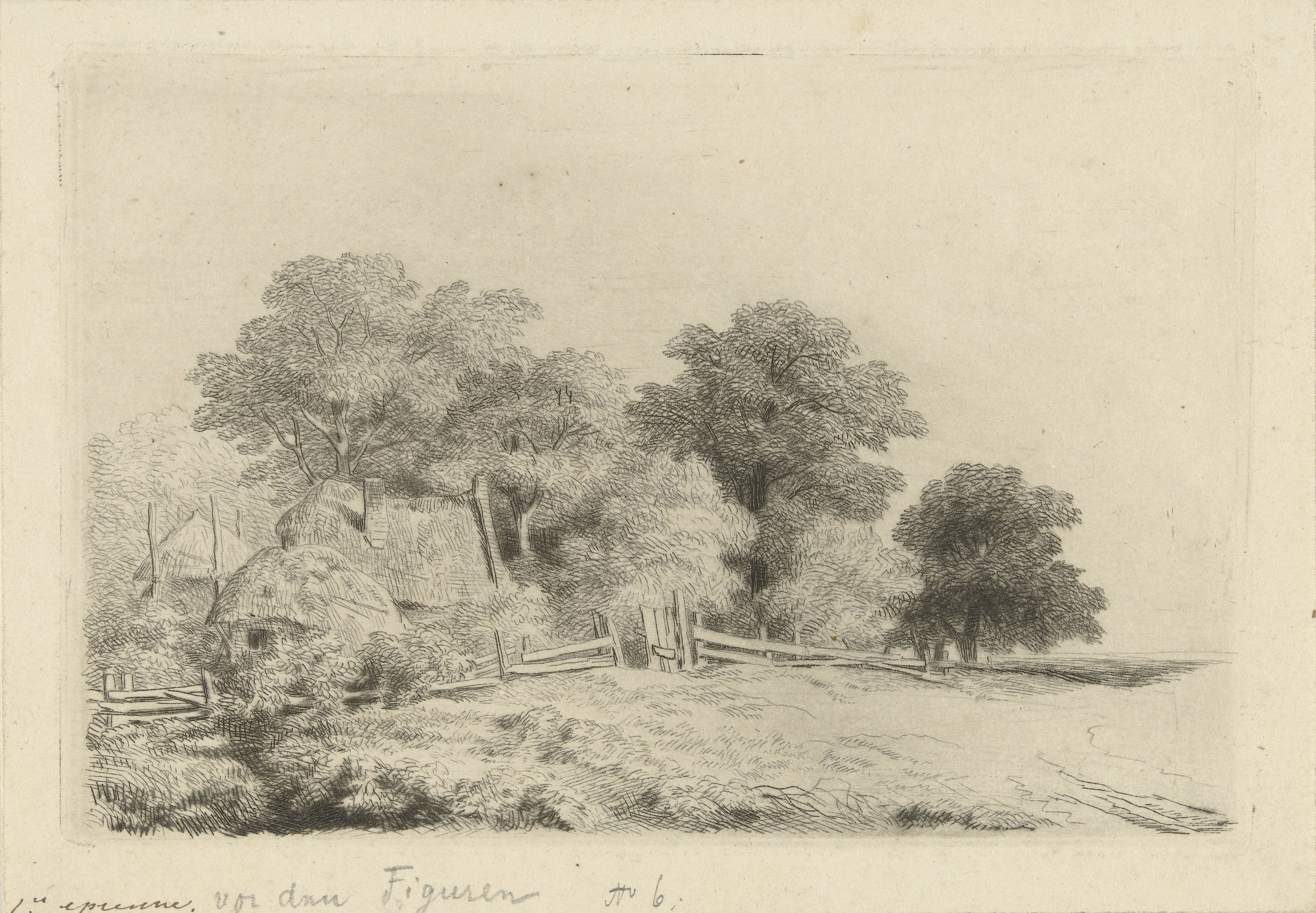 Boerderij bij een hek
