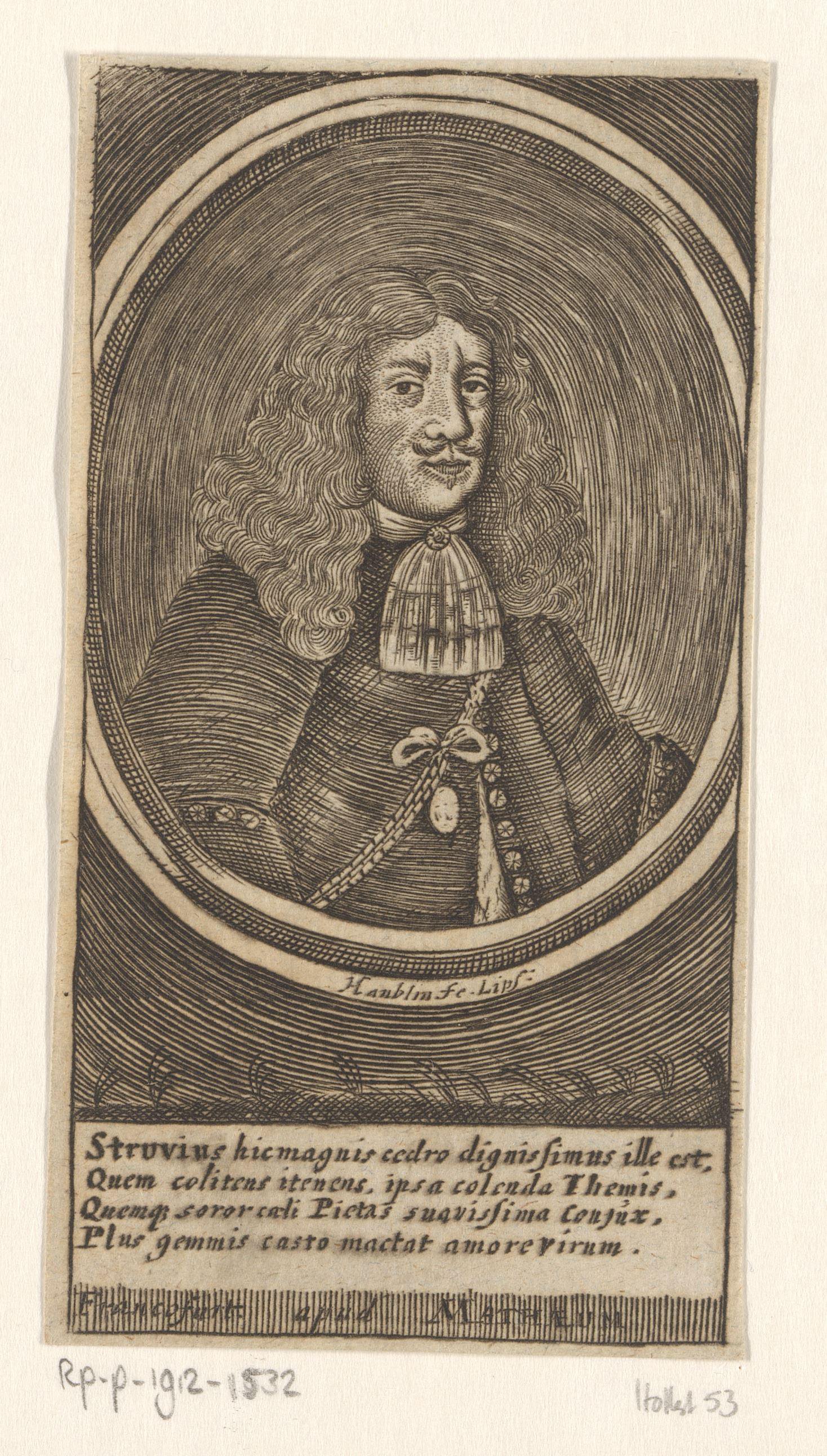 Portret van Georg Adam Struve
