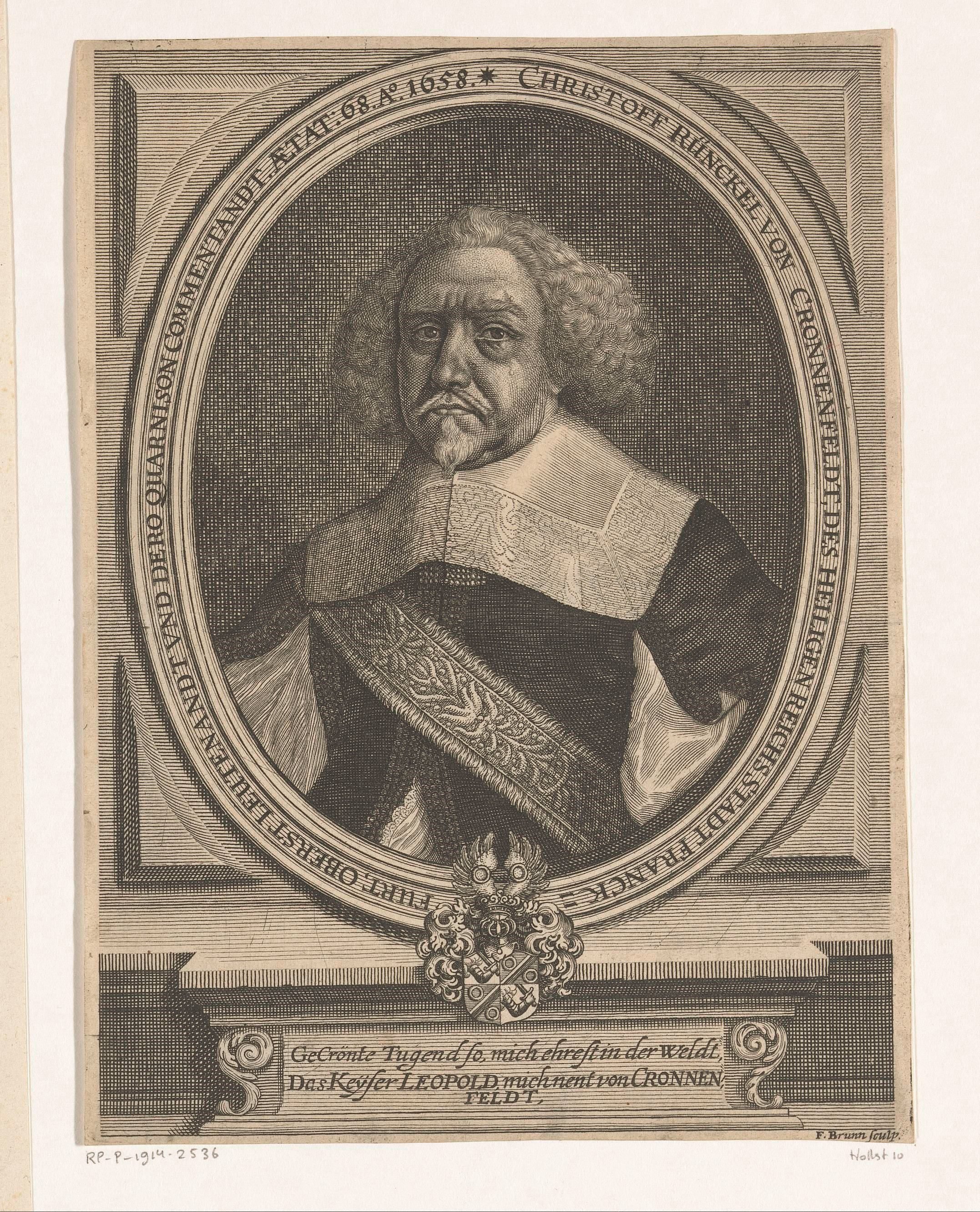 Portret van Christoph Rünckel von Cronnenfeldt