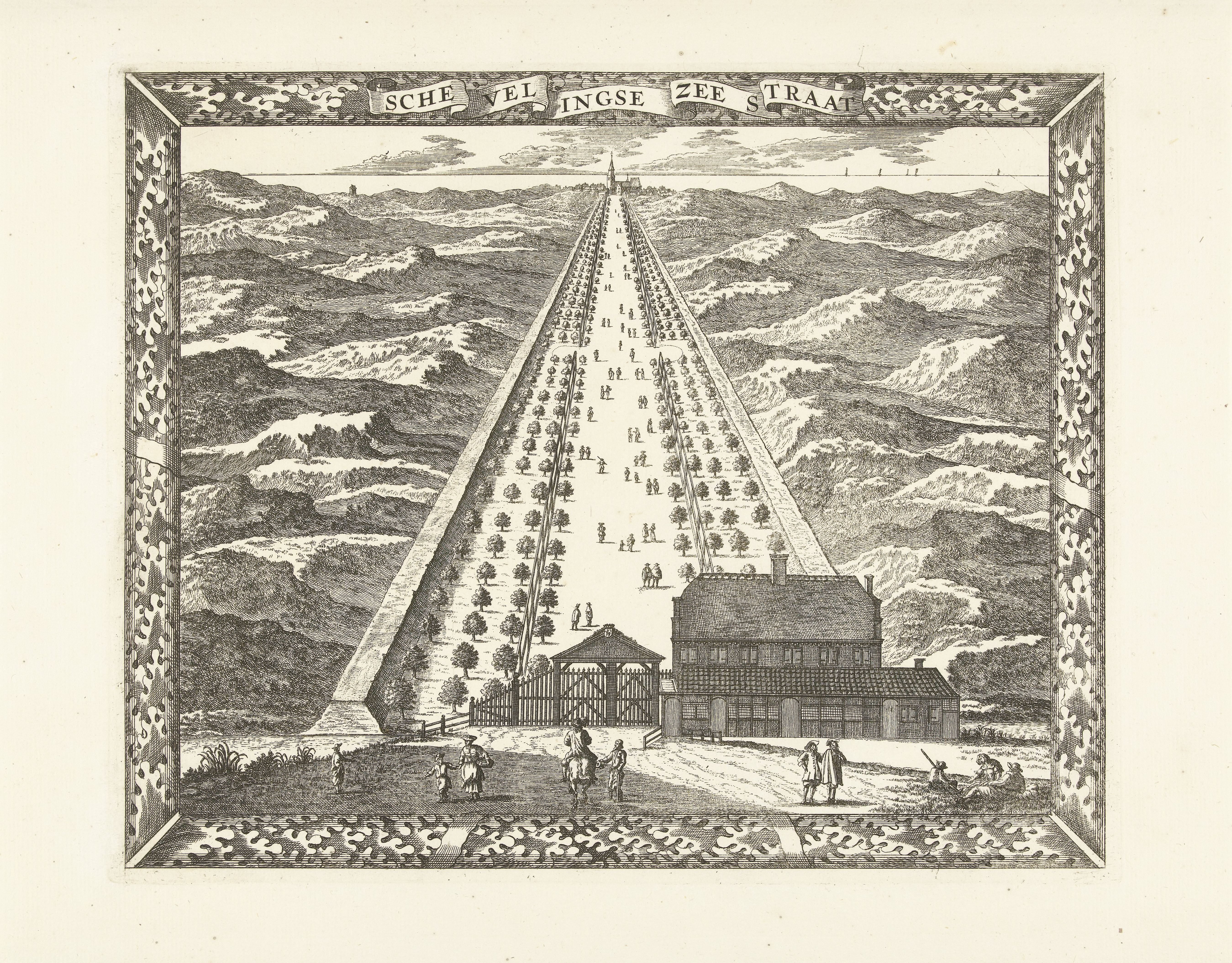 Gezicht op de Scheveningse Zeestraat (Scheveningseweg)