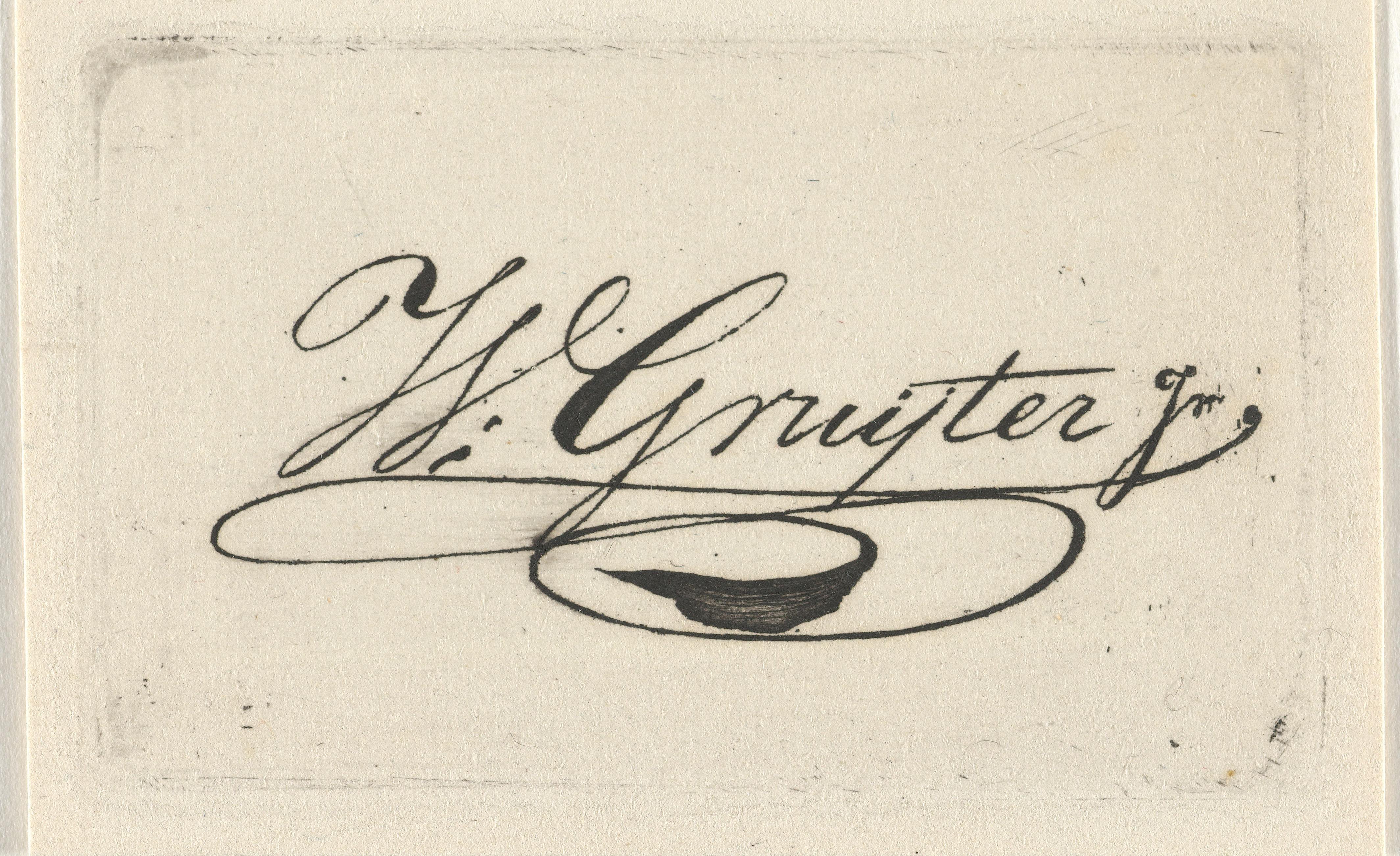 Signatuur van Willem de Gruyter