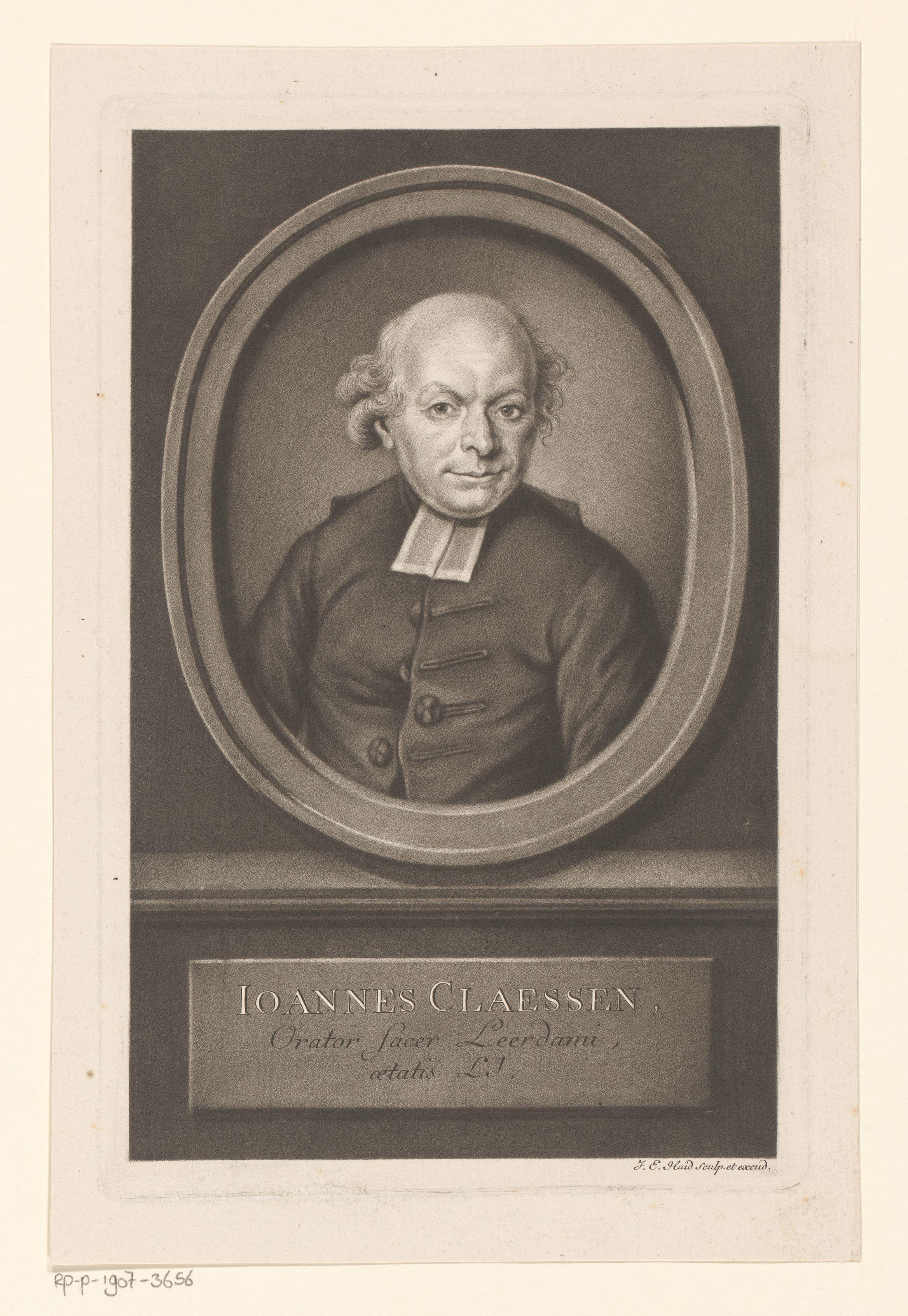Portret van Joannes Claessen