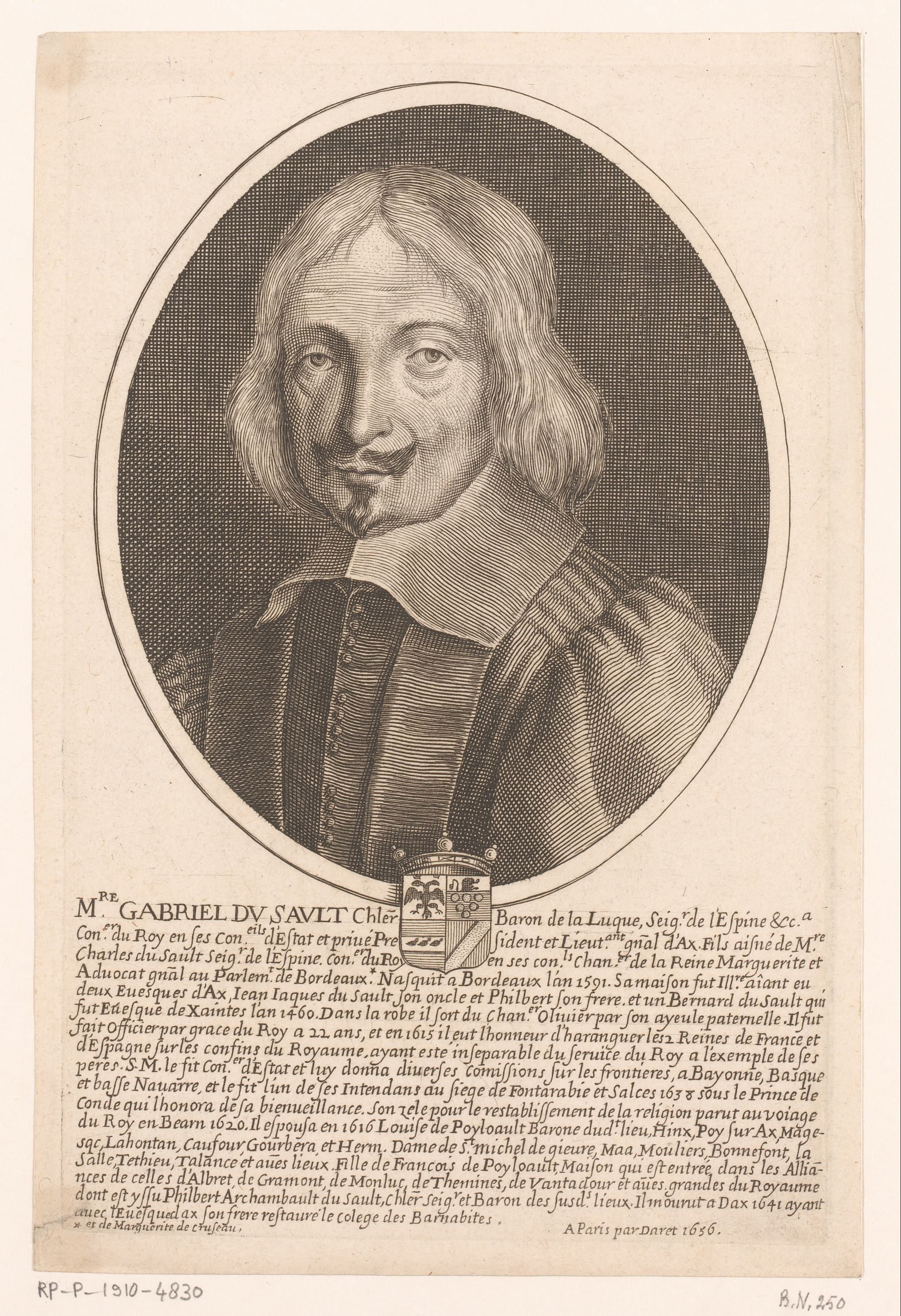 Portret van Gabriel du Sault