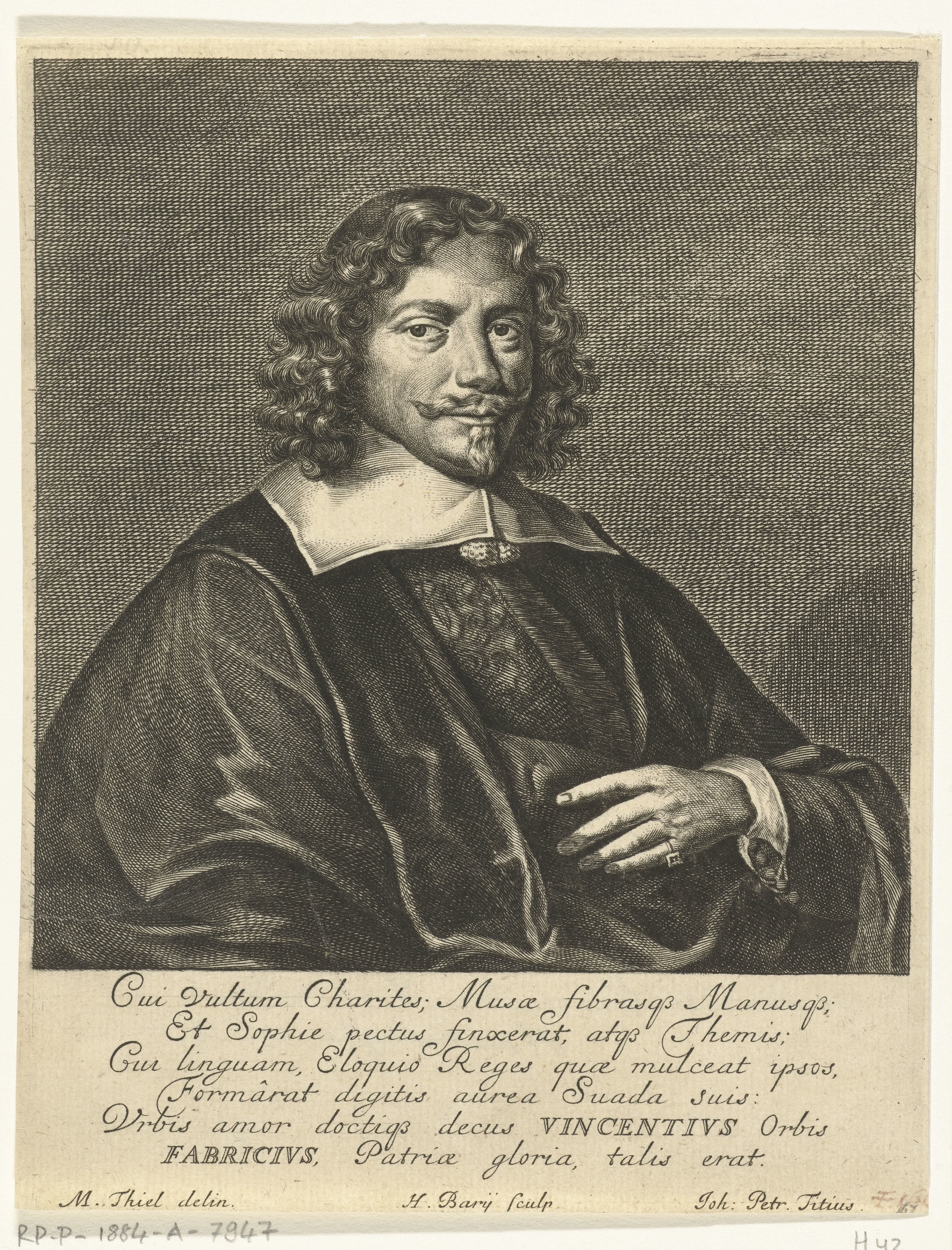 Portret van Vincentius Fabricius