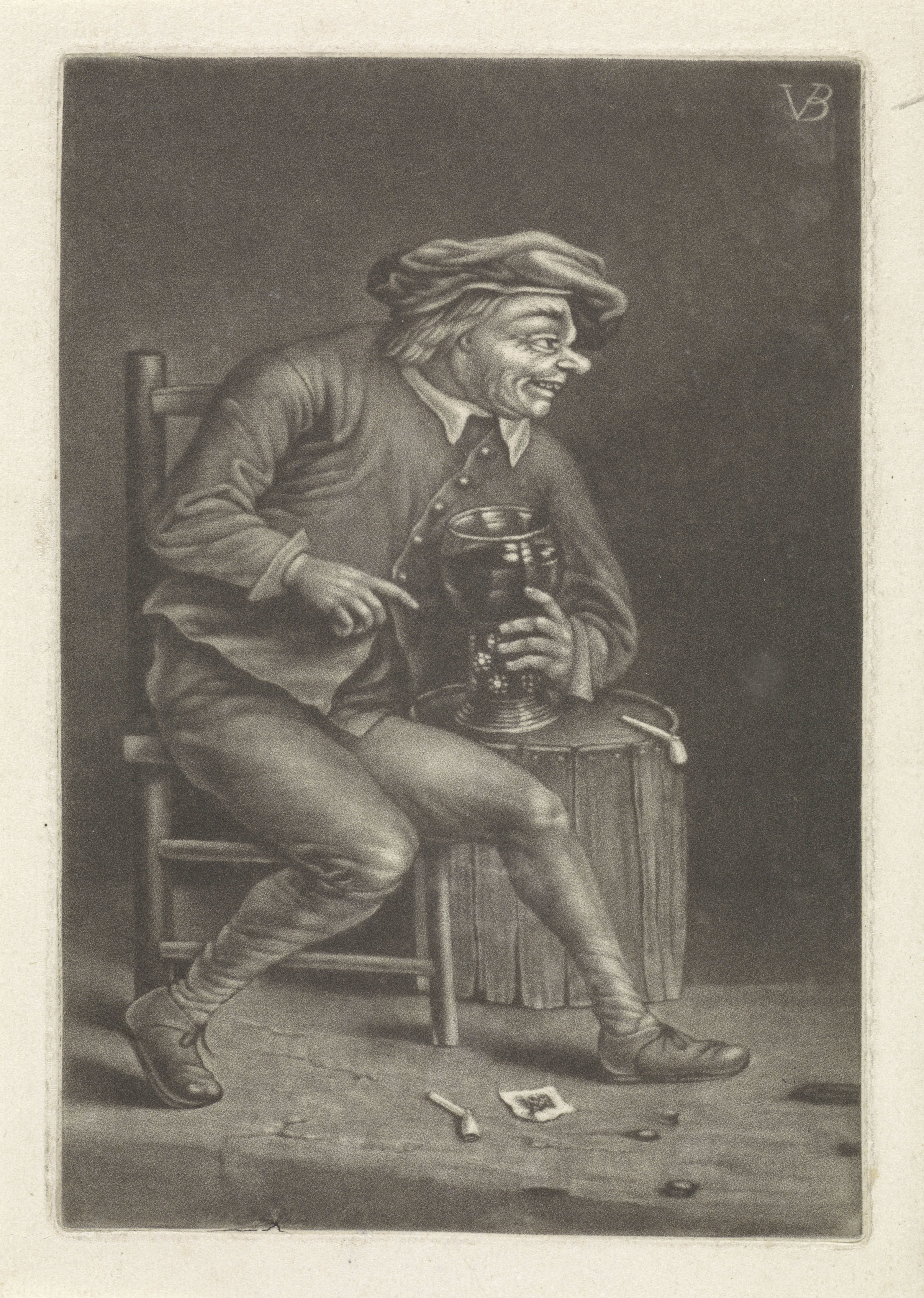 Man met een roemer