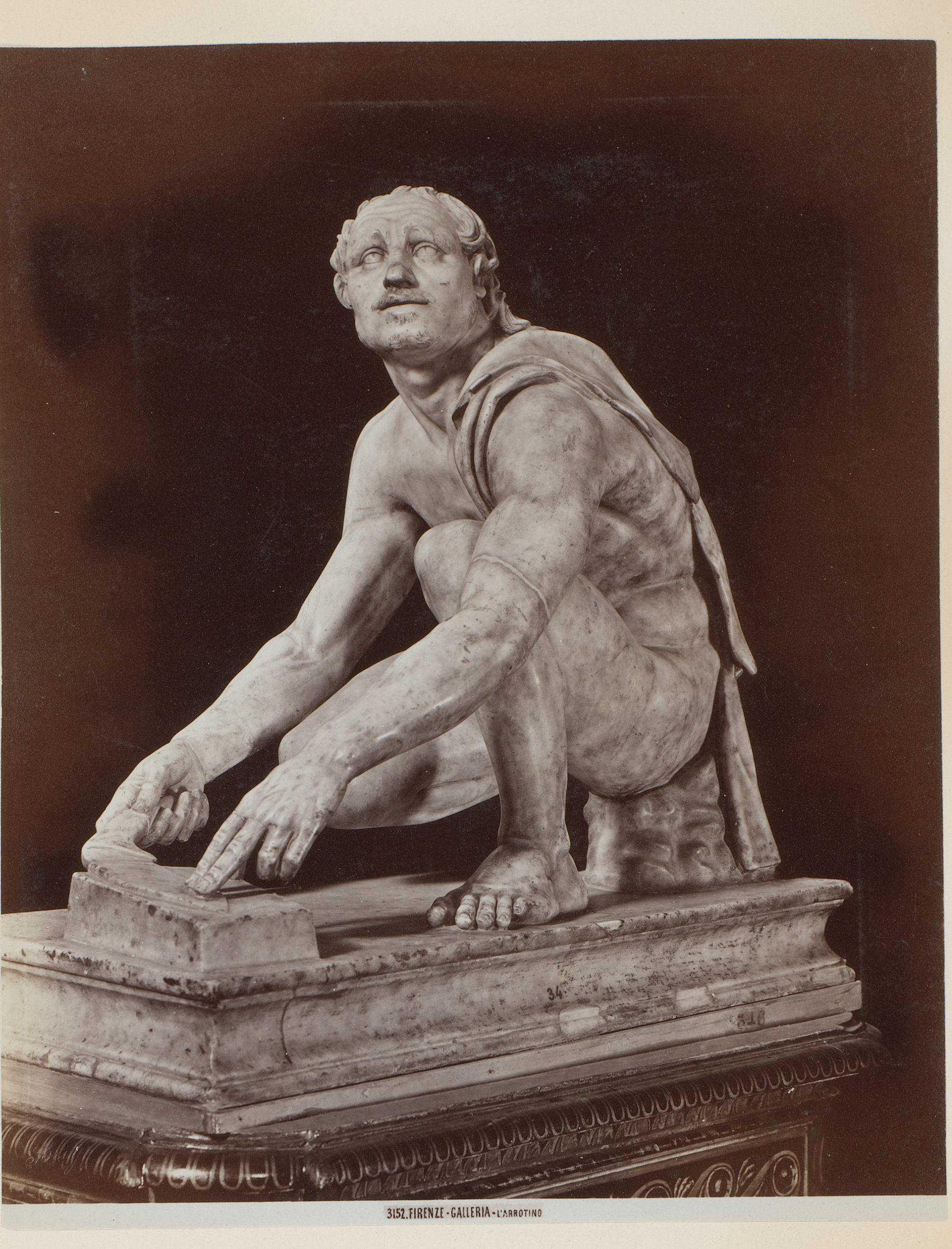 Sculptuur van een Scyth in de Galleria degli Uffizi te Florence, Italië