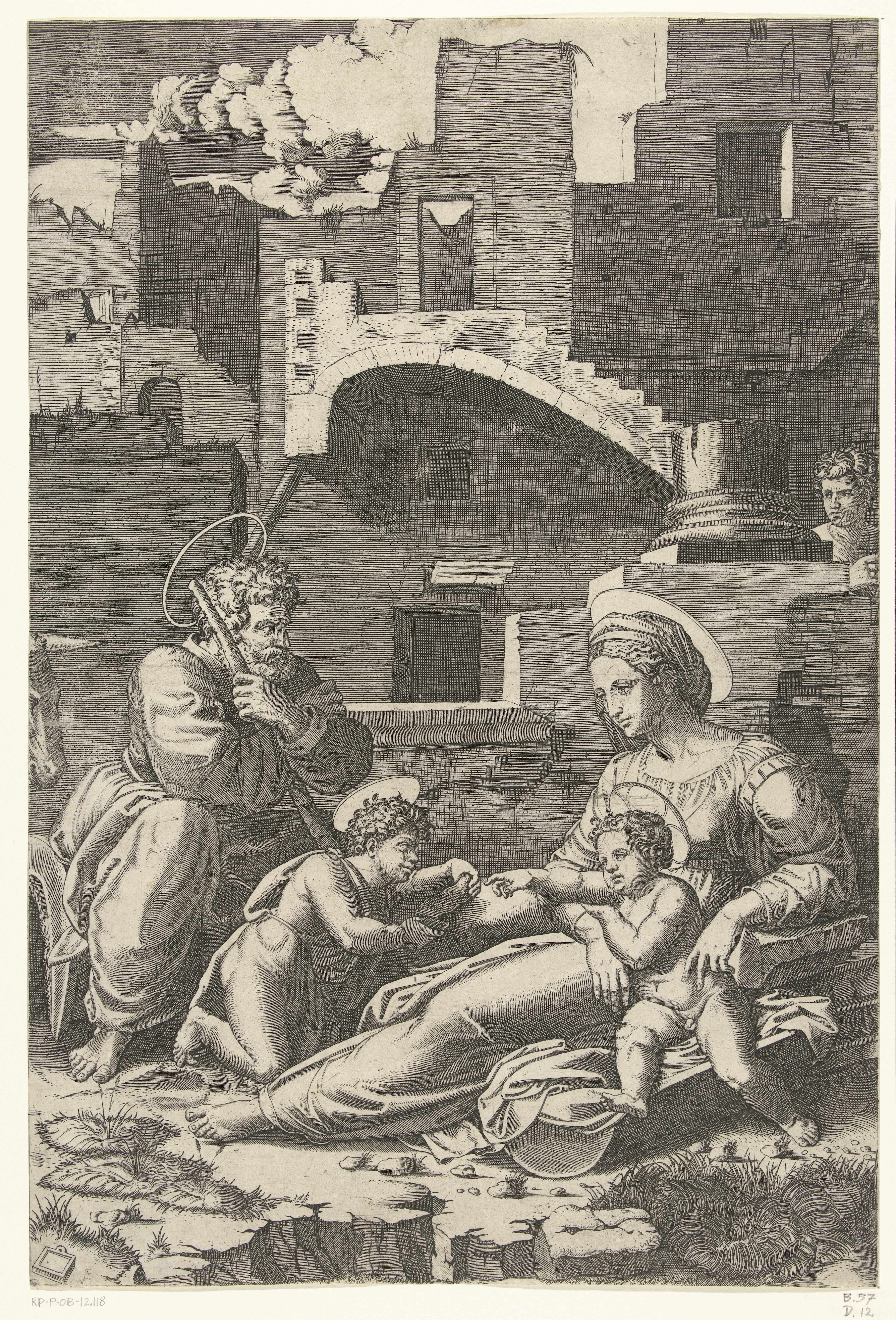Maria met kind en Jozef en kleine Johannes de Doper