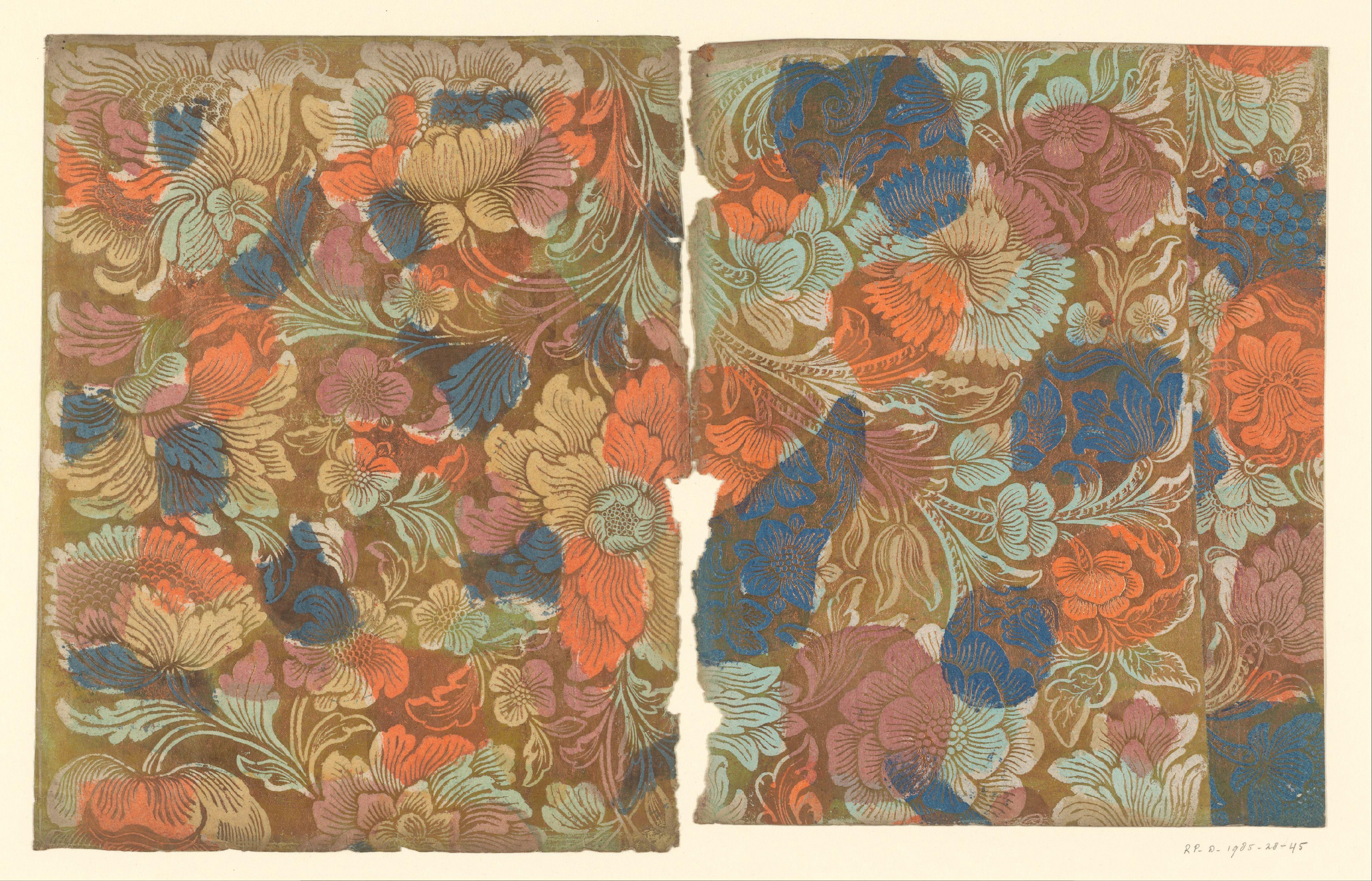 Blad met bloemen