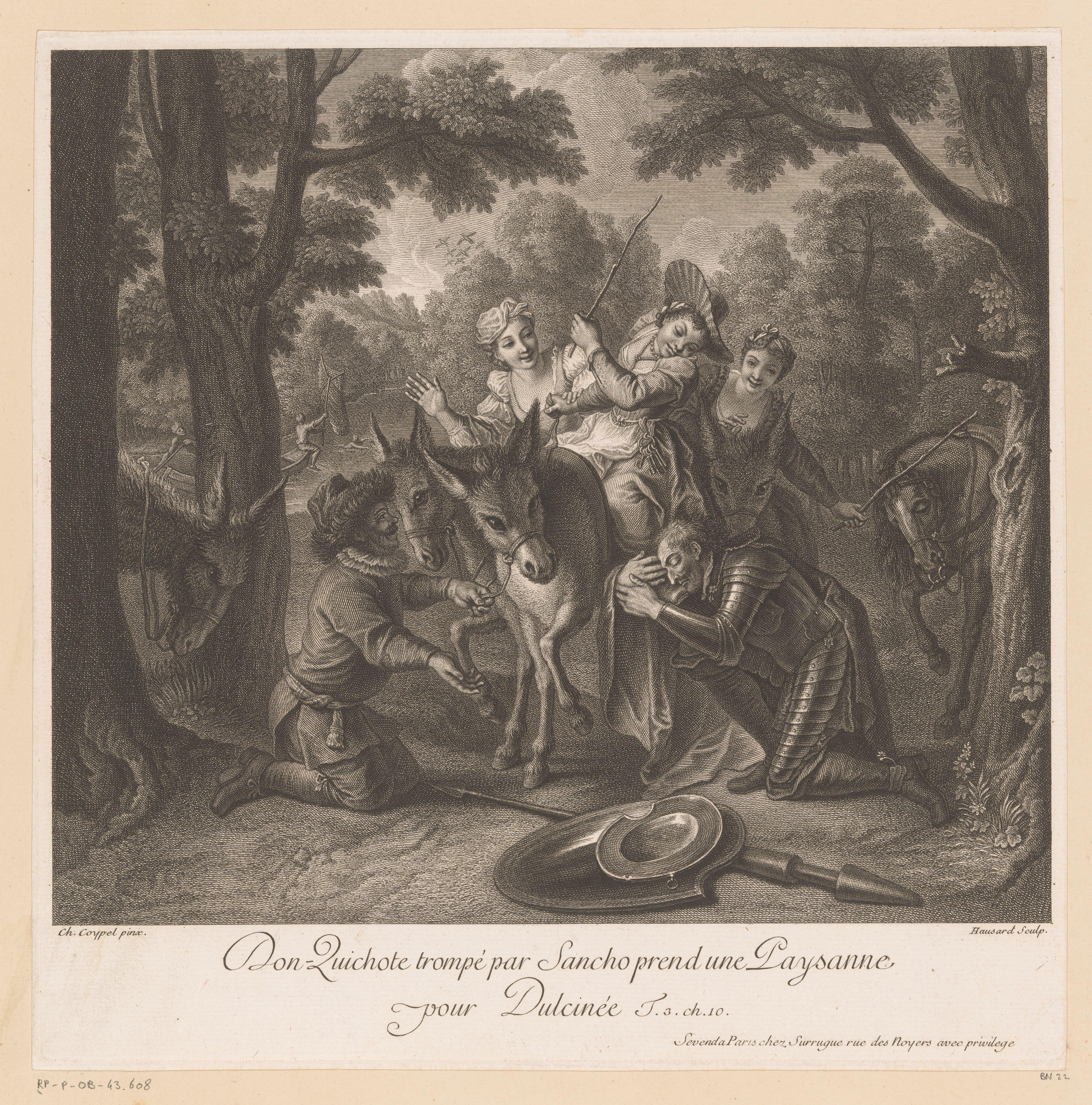 Don Quichot, misleid door Sancho Pancho, ziet een boerin aan voor Dulcinea