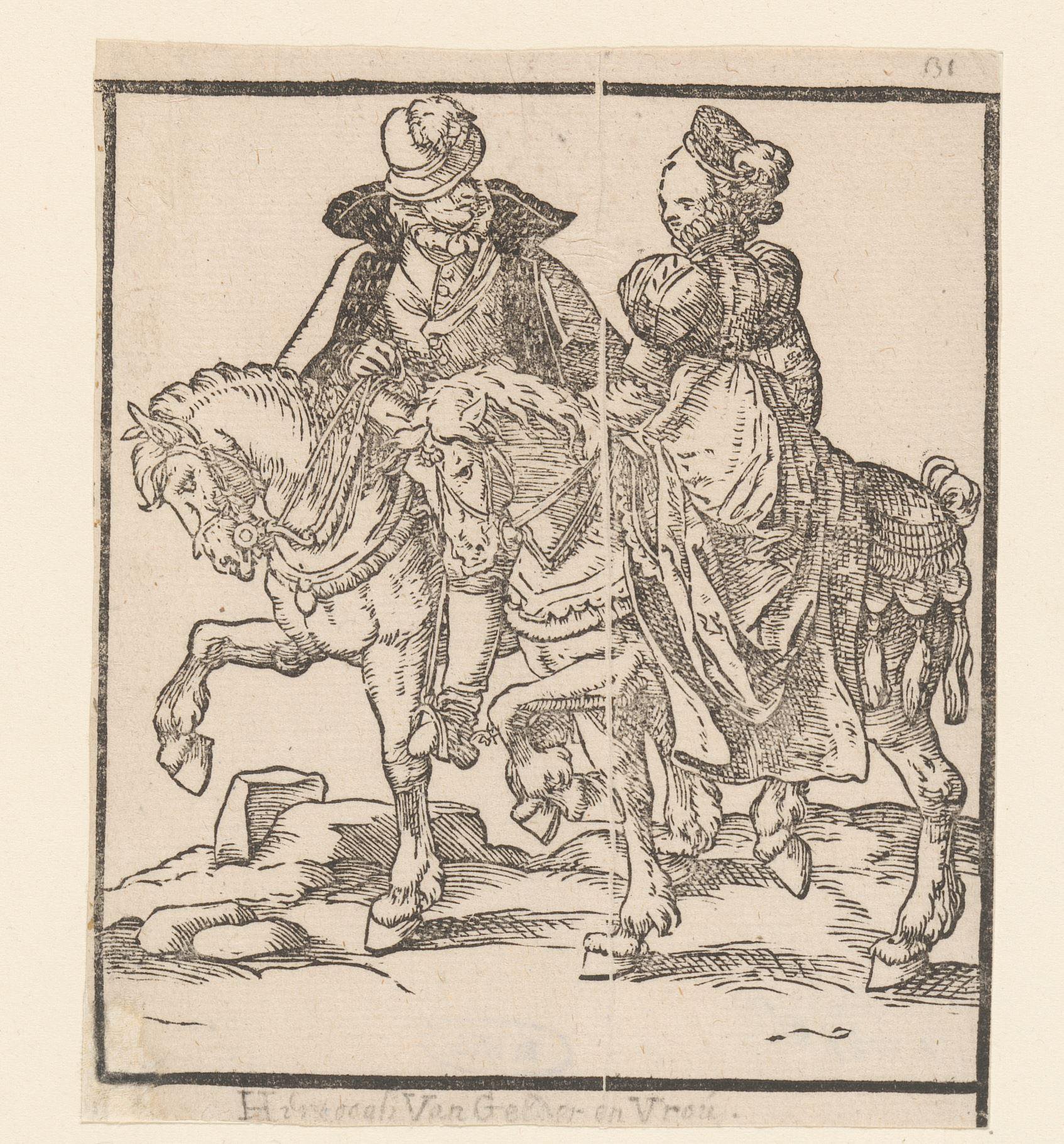 Man en vrouw te paard