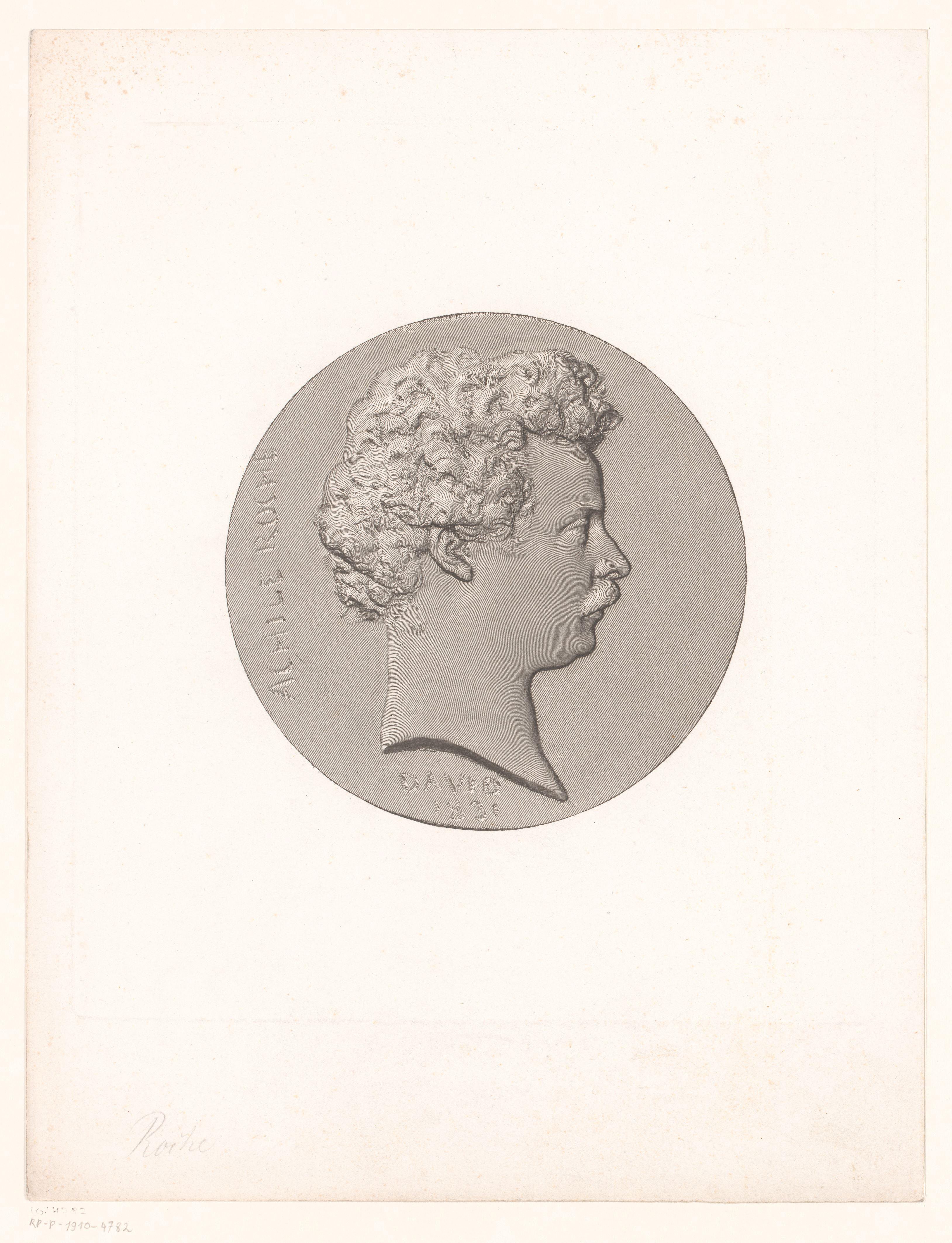 Medaille met portret van Achille Roche