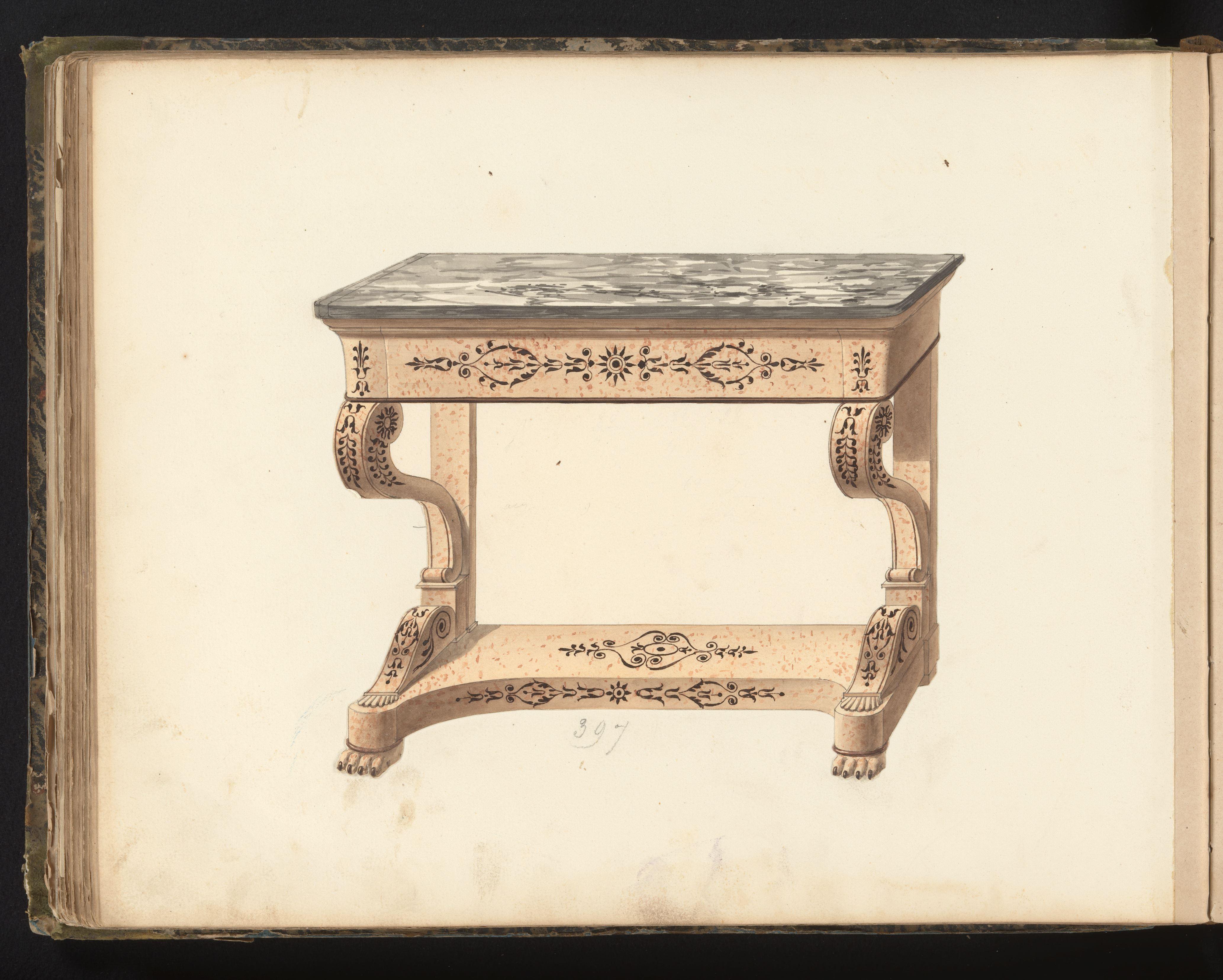 Ontwerp voor een wandtafel