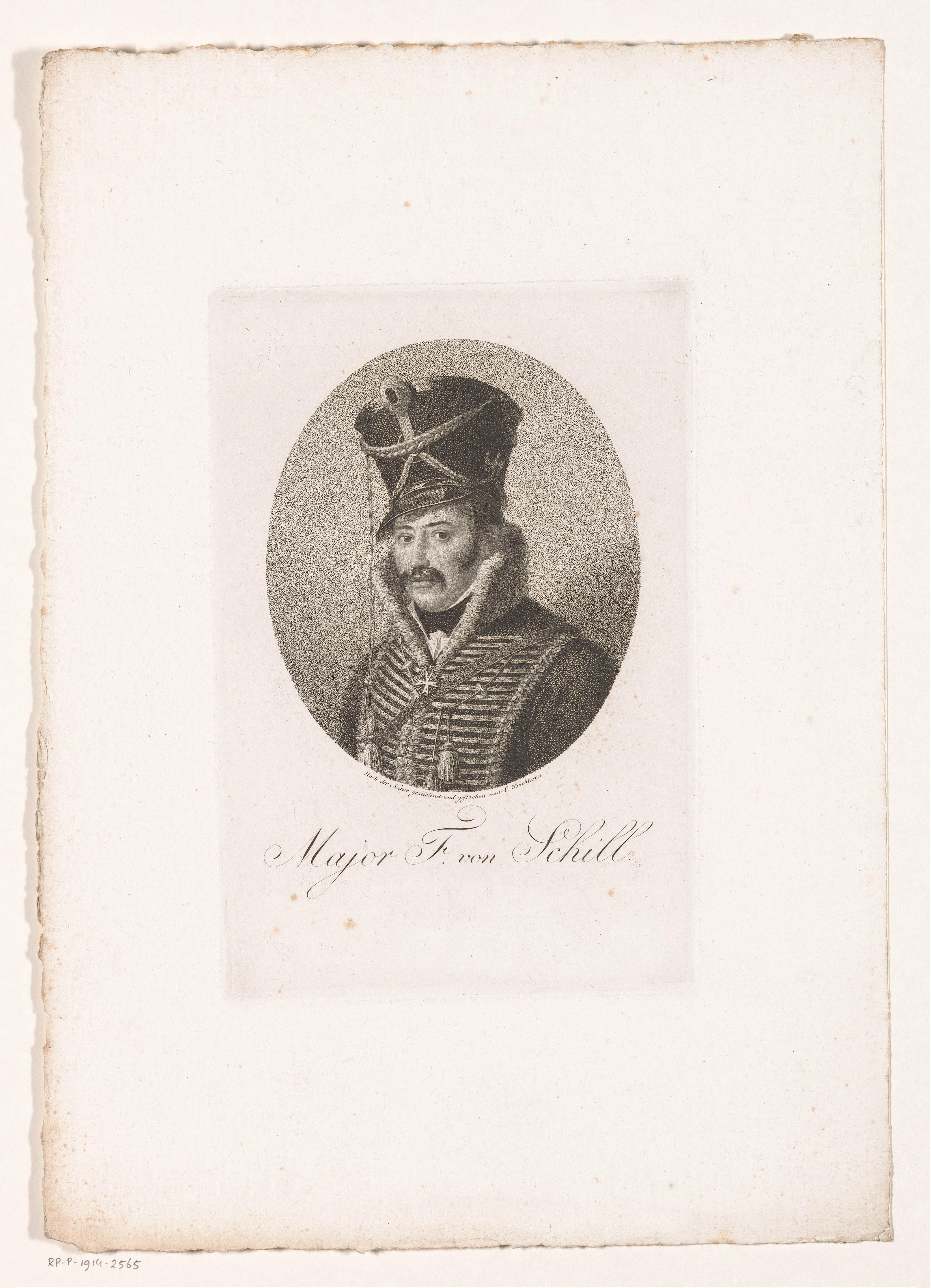 Portret van Ferdinand von Schill
