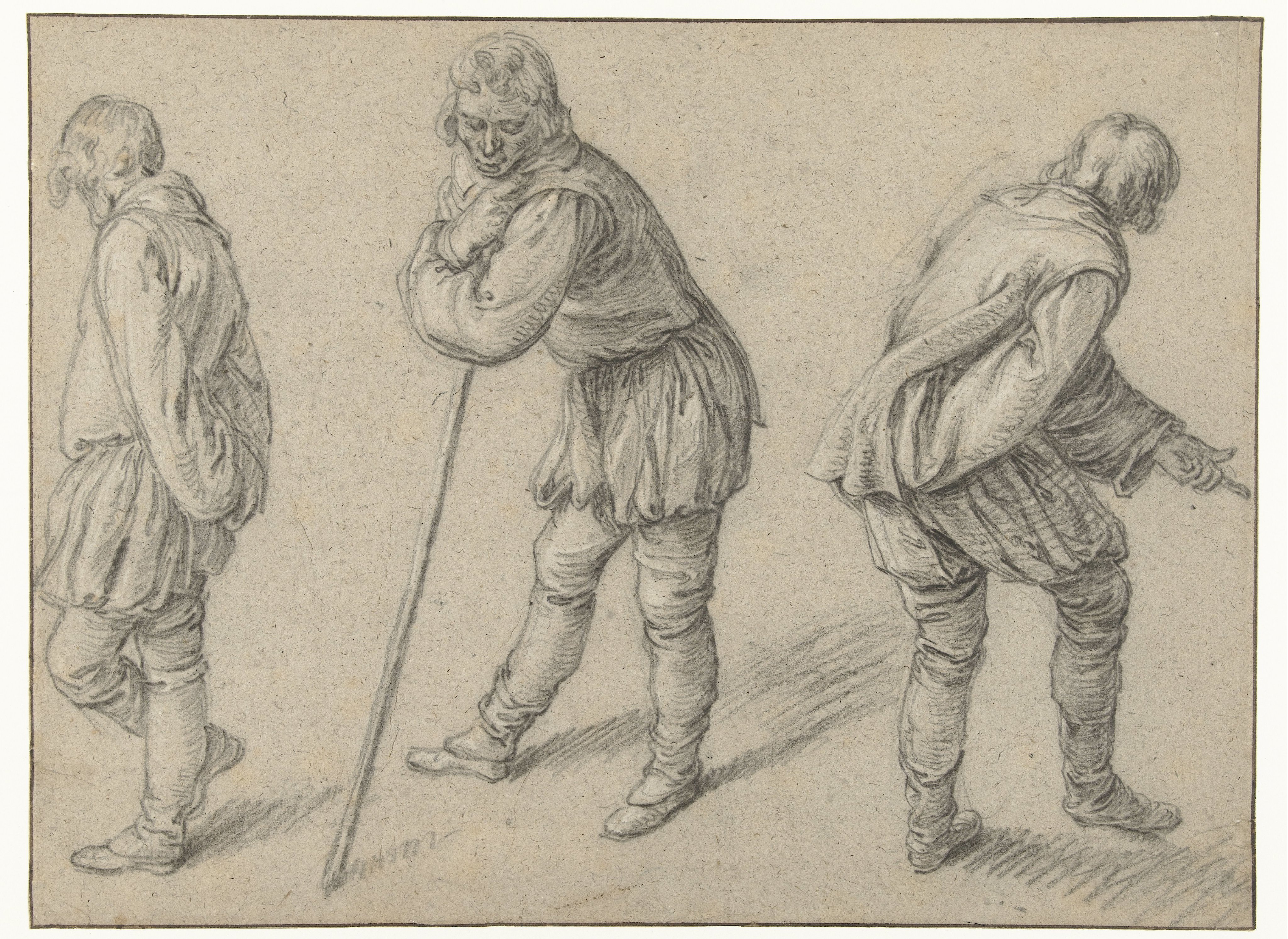 Drie staande mannen