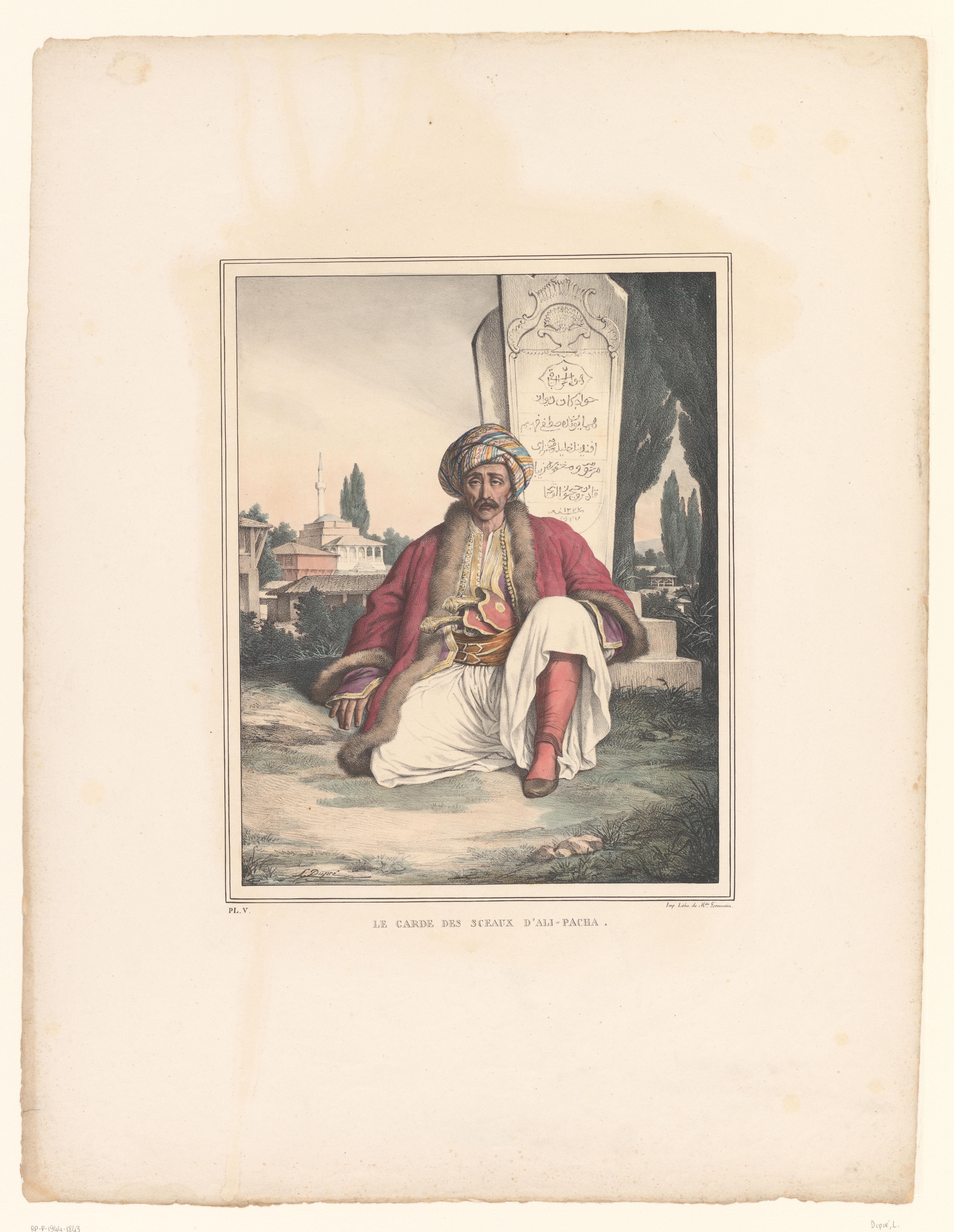 Portret van de bewaker van de zegels van Ali, pasja van Ioannina