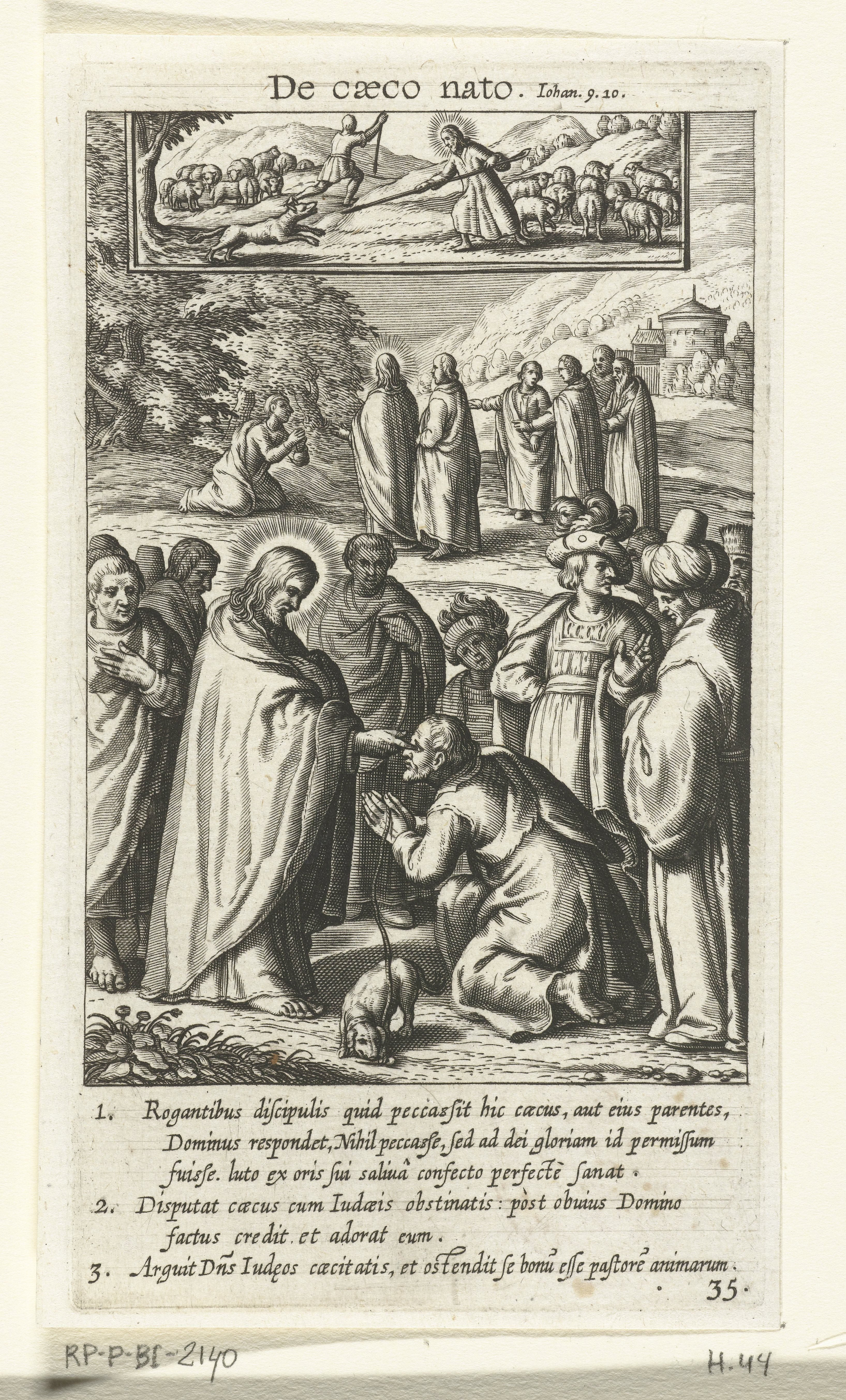 Christus geneest een man die blind geboren is