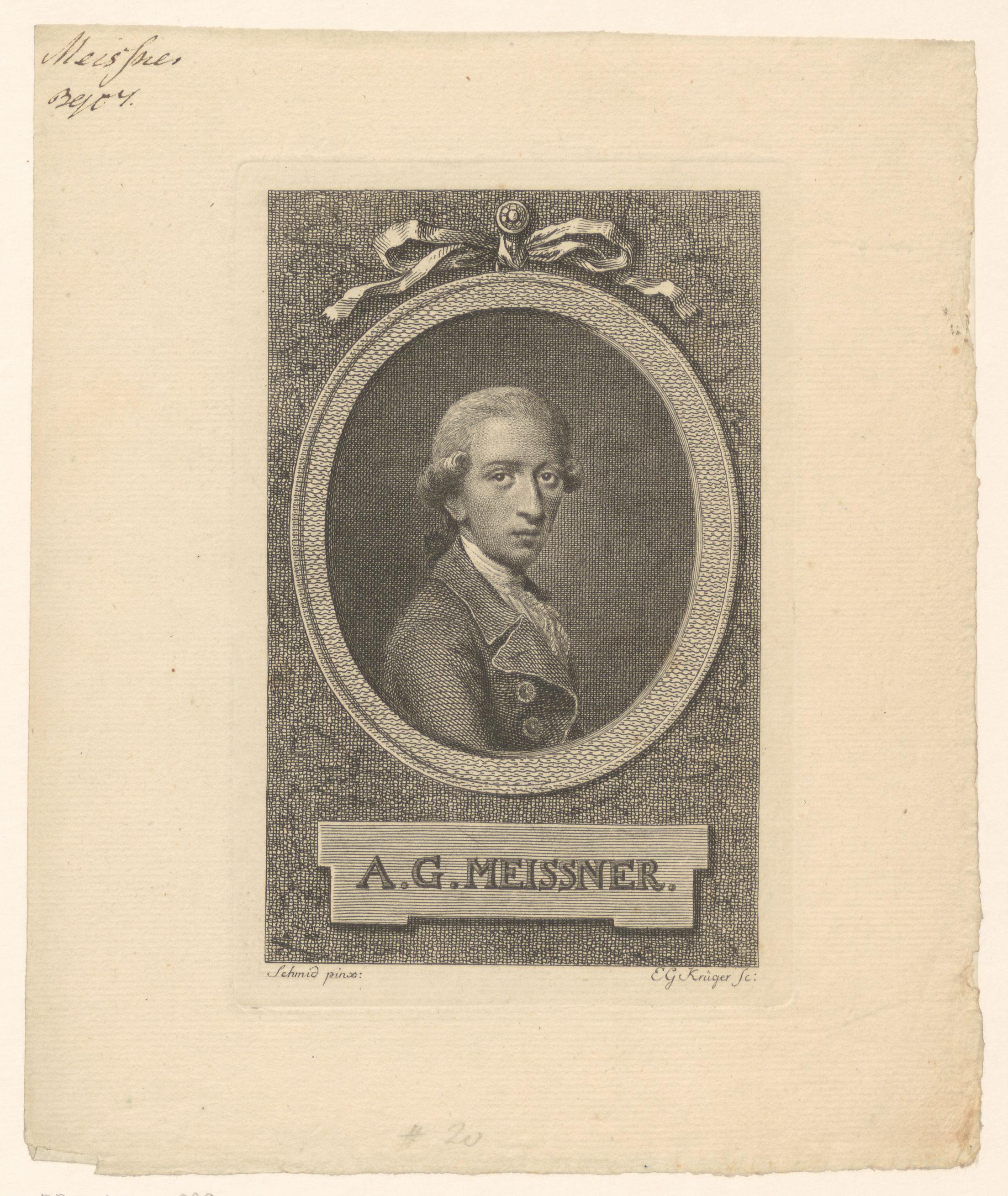 Portret van August Gottlieb Meissner