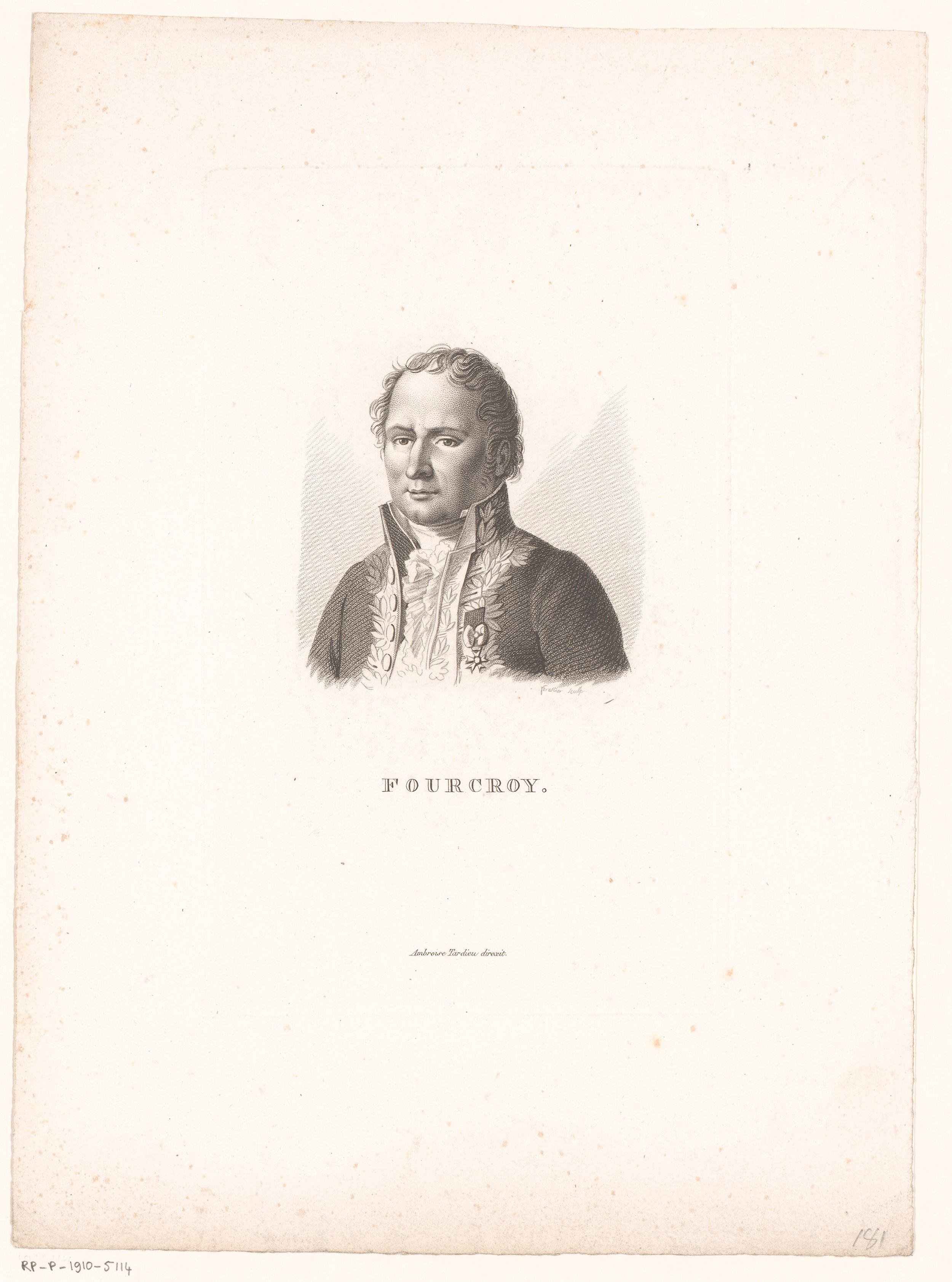 Portret van Antoine François de Fourcroy