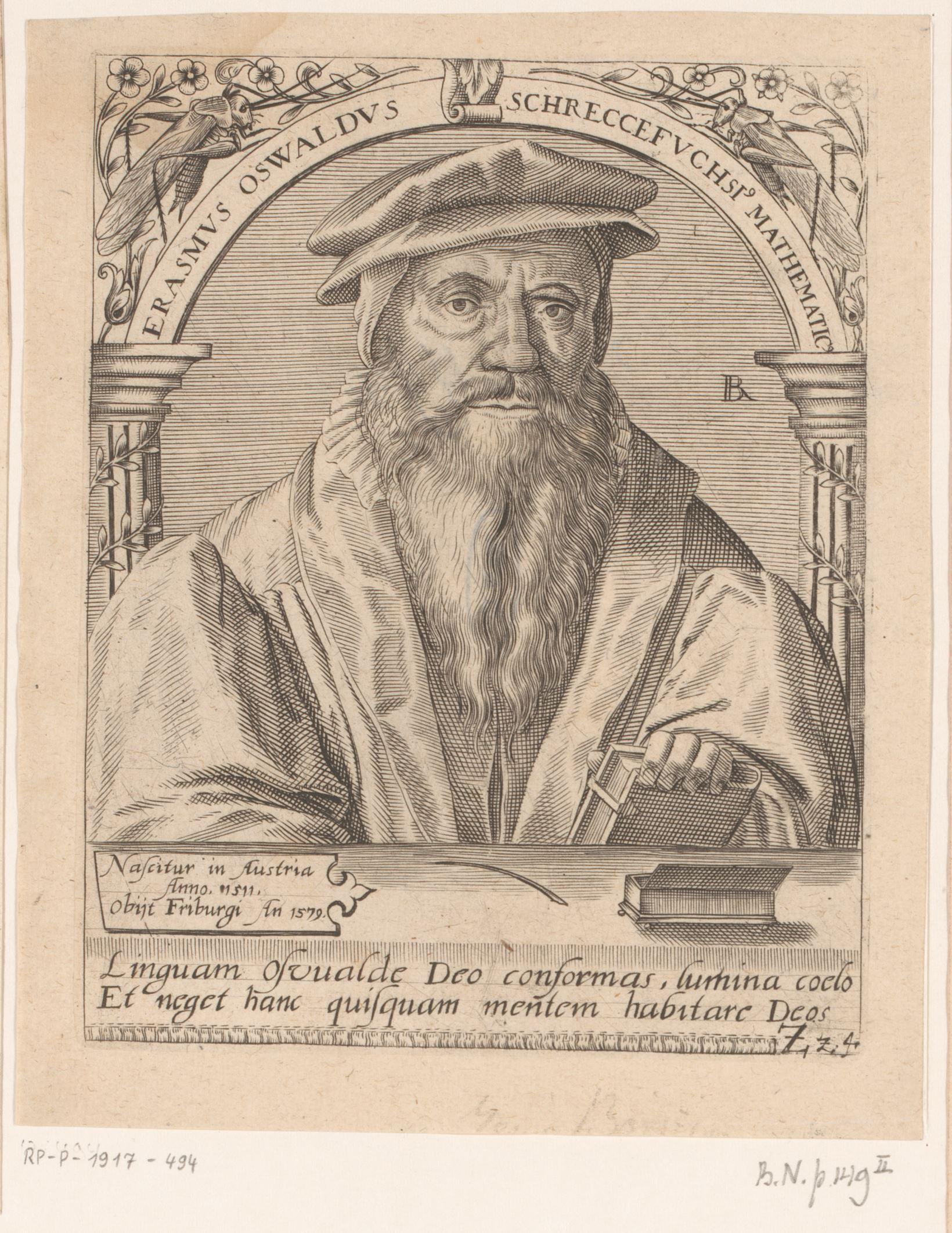 Portret van Erasmus Oswald Schreckenfuchs