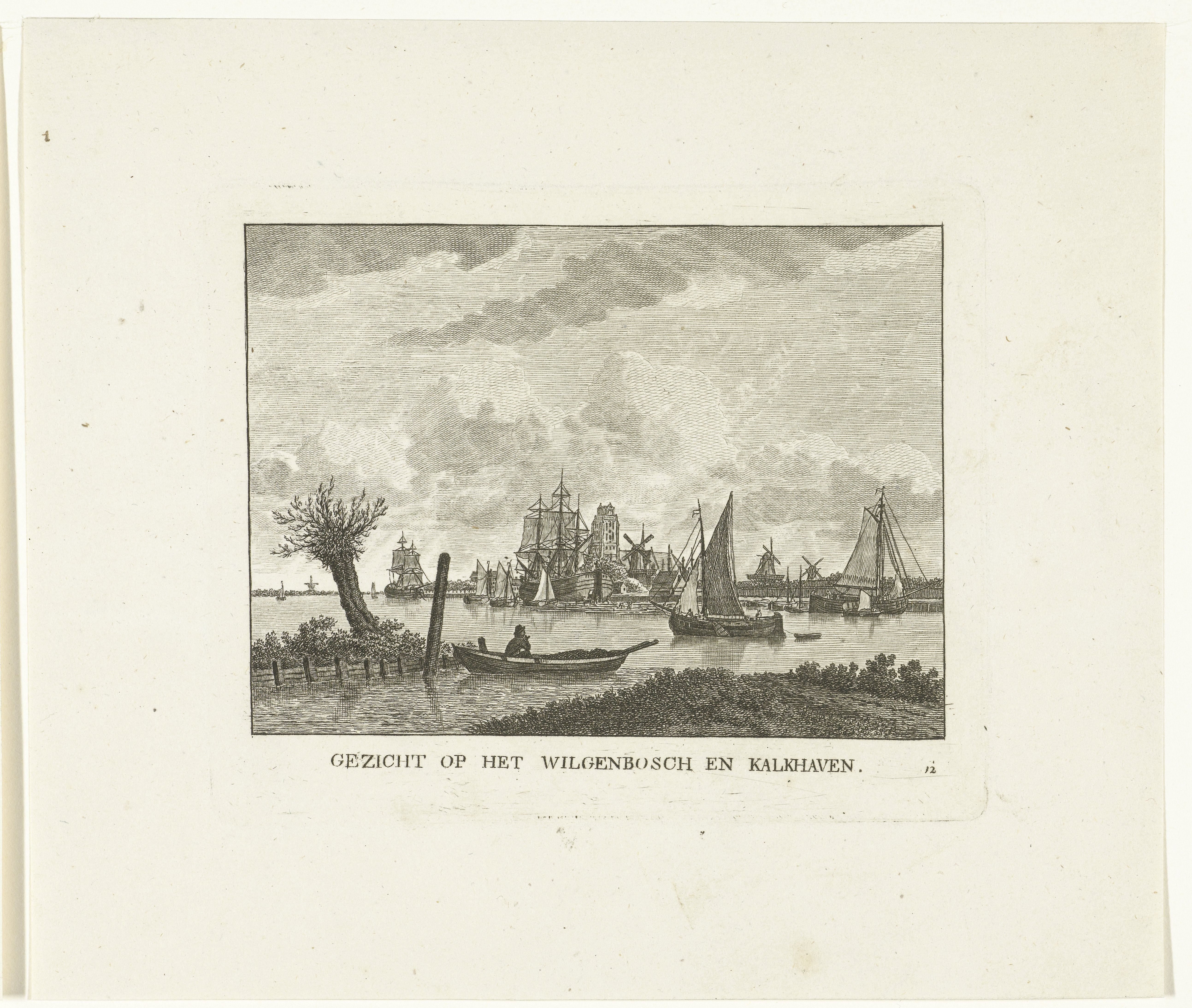 Gezicht op Wilgenbos en Kalkhaven te Dordrecht