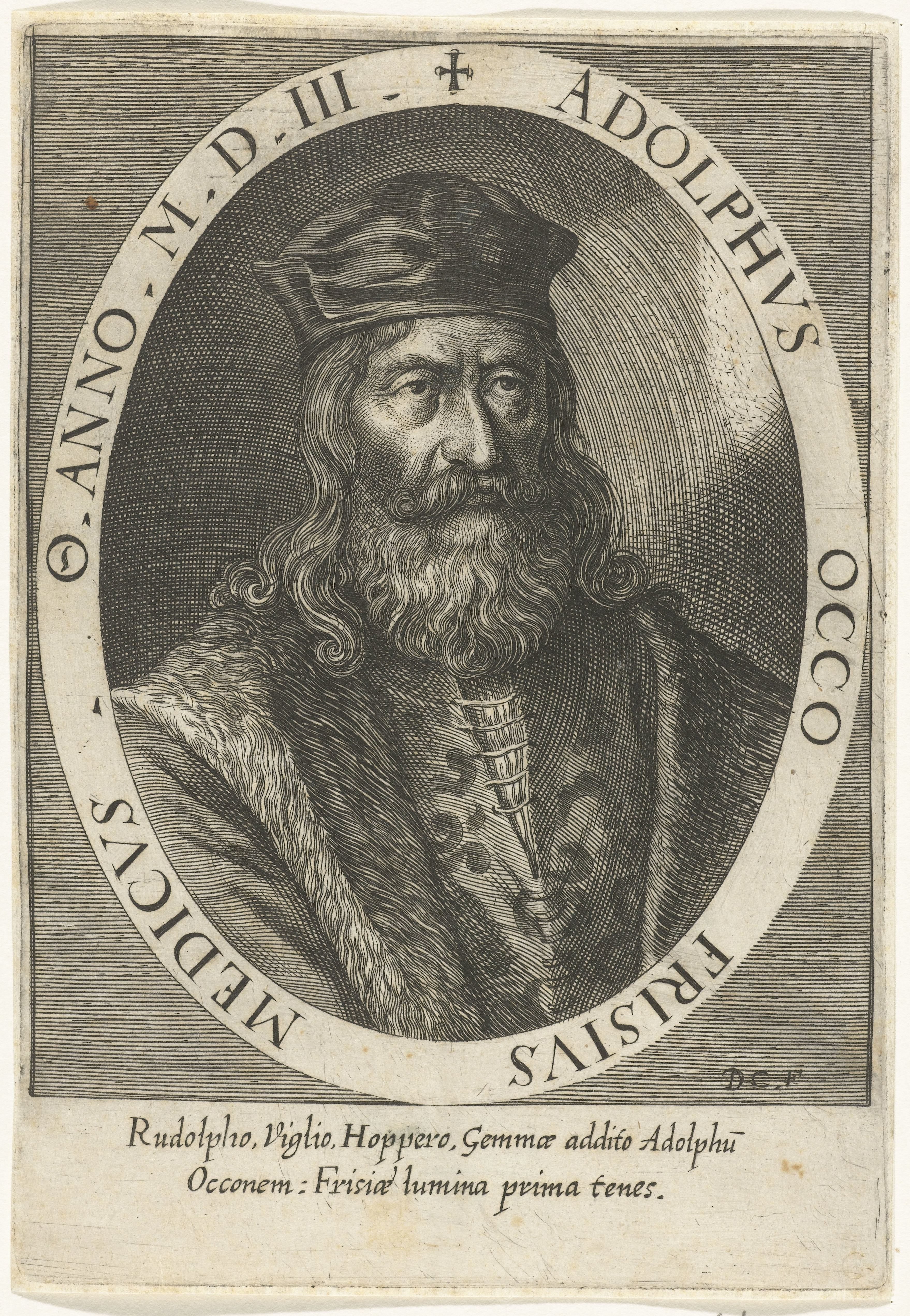 Portret van de Friese arts Adolph Occo