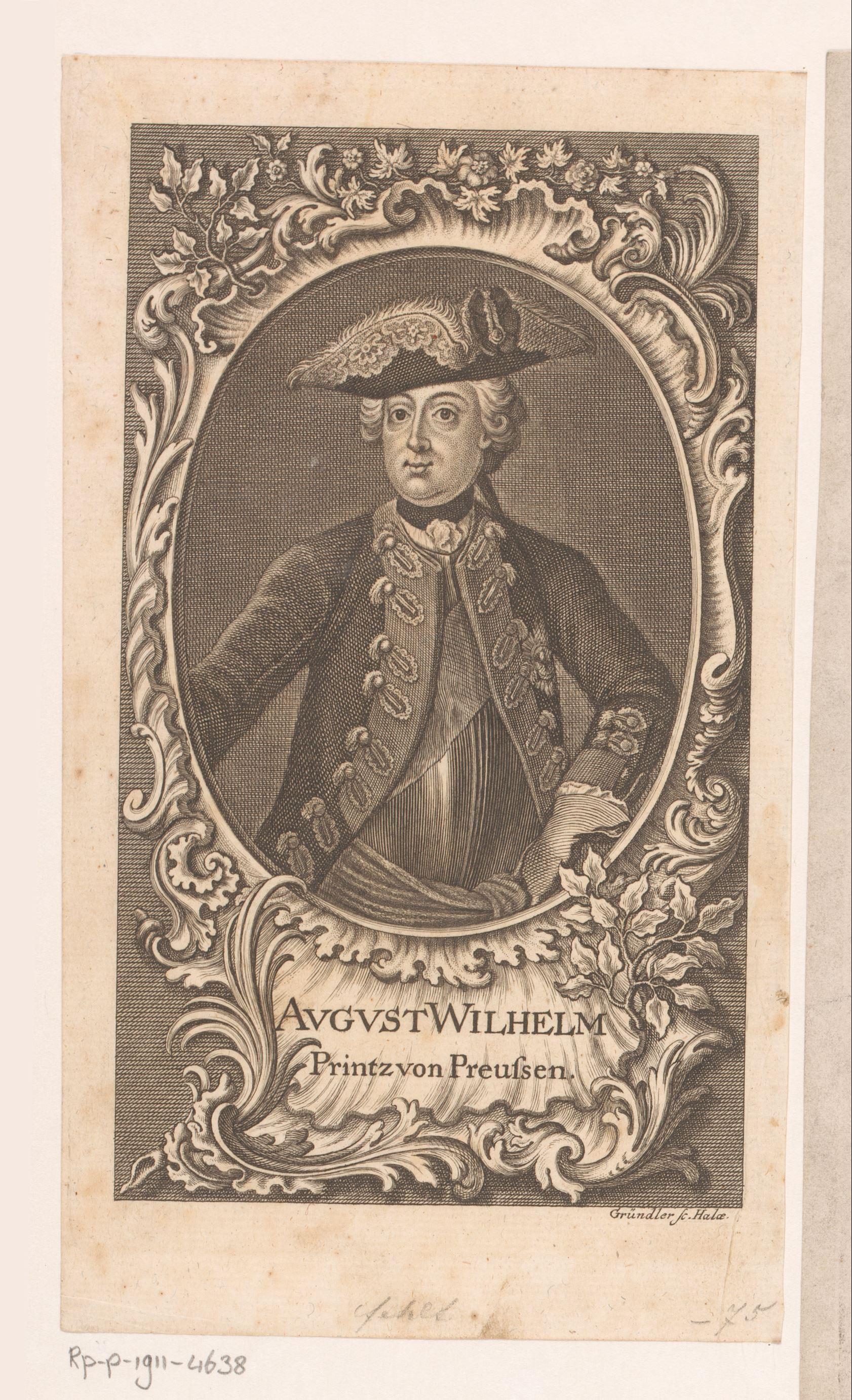 Portret van August Willem van Pruisen