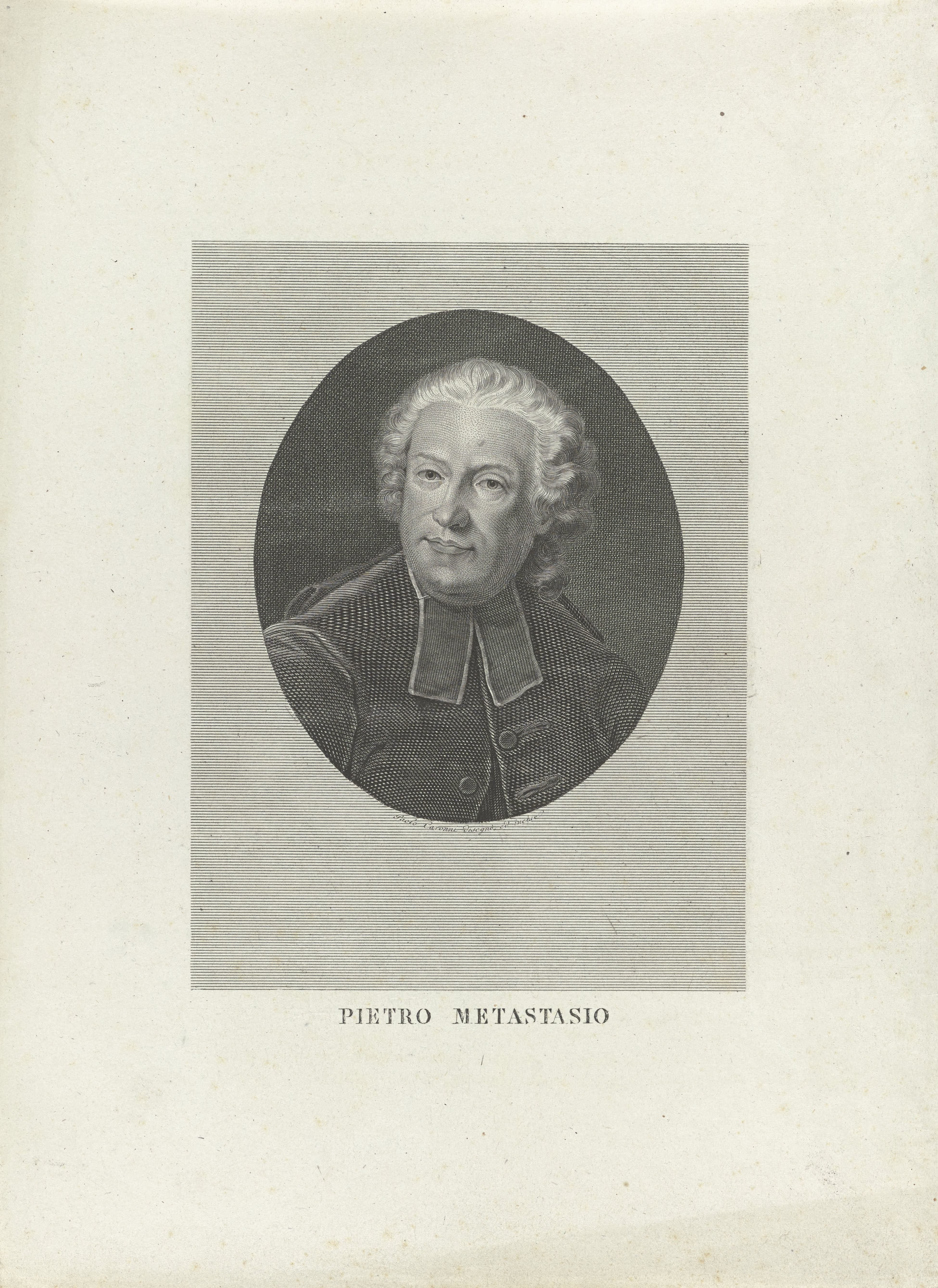 Portret van librettist Pietro Metastasio