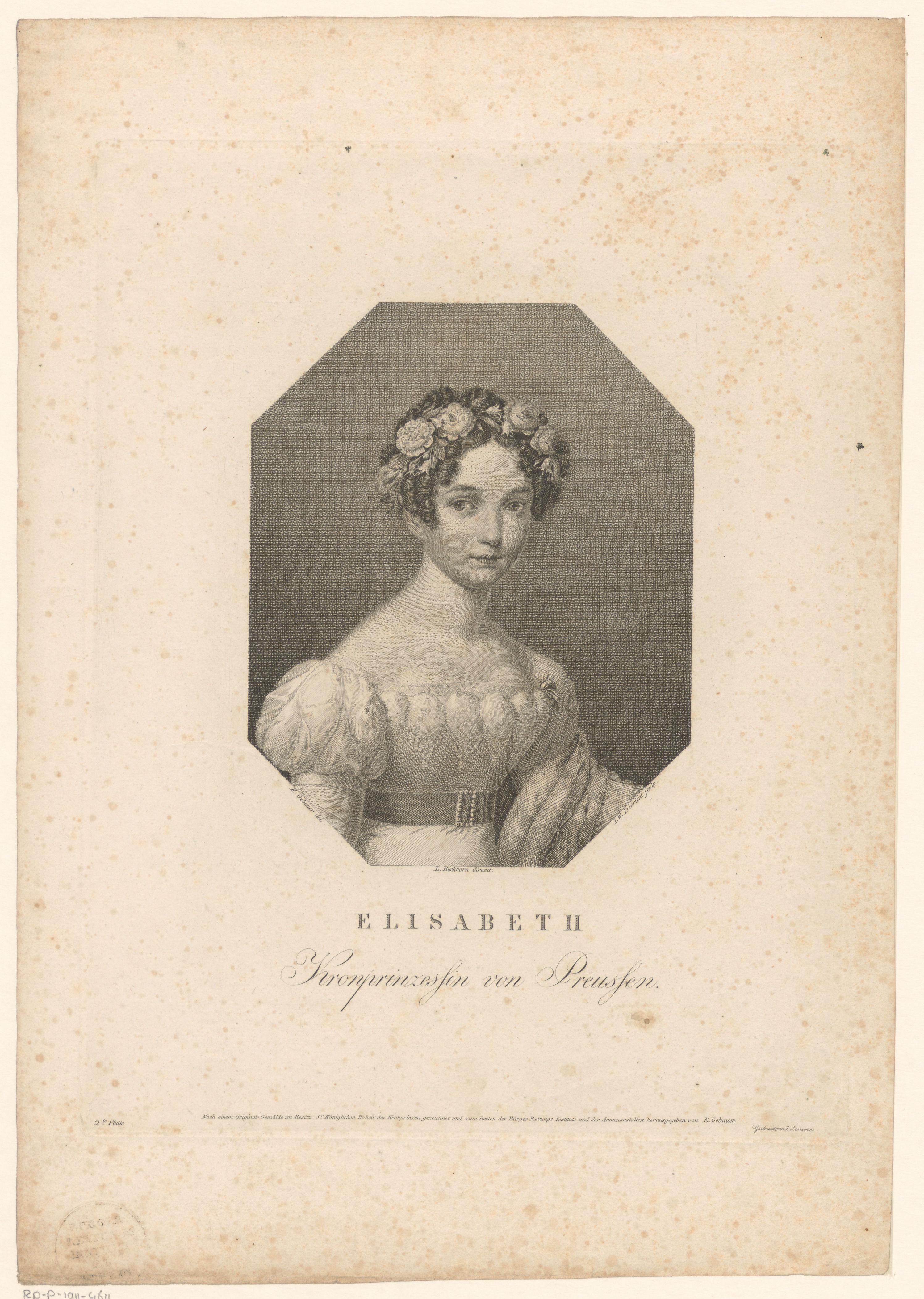 Portret van Elisabeth Ludovika van Beieren