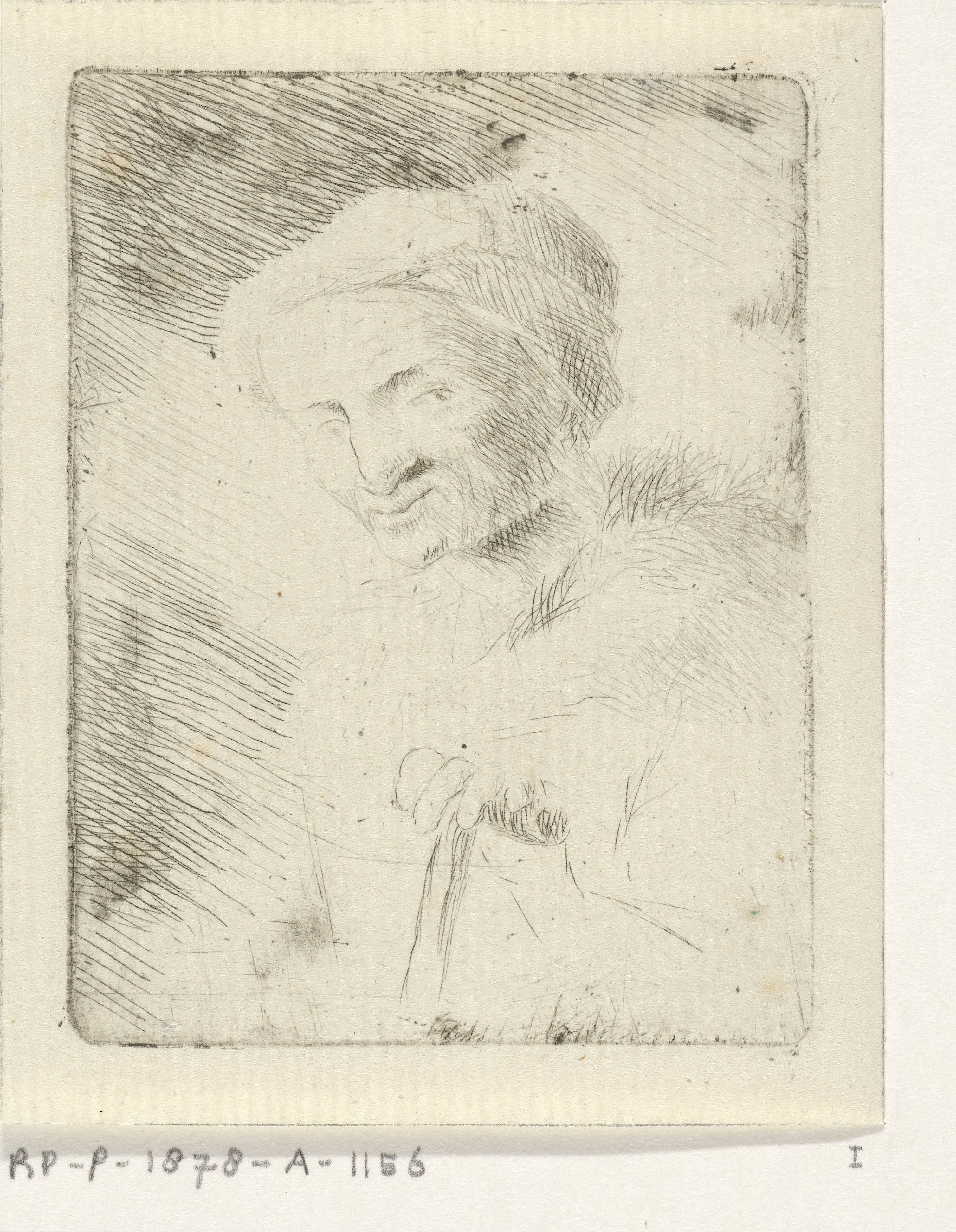 Portret van een onbekende oude vrouw